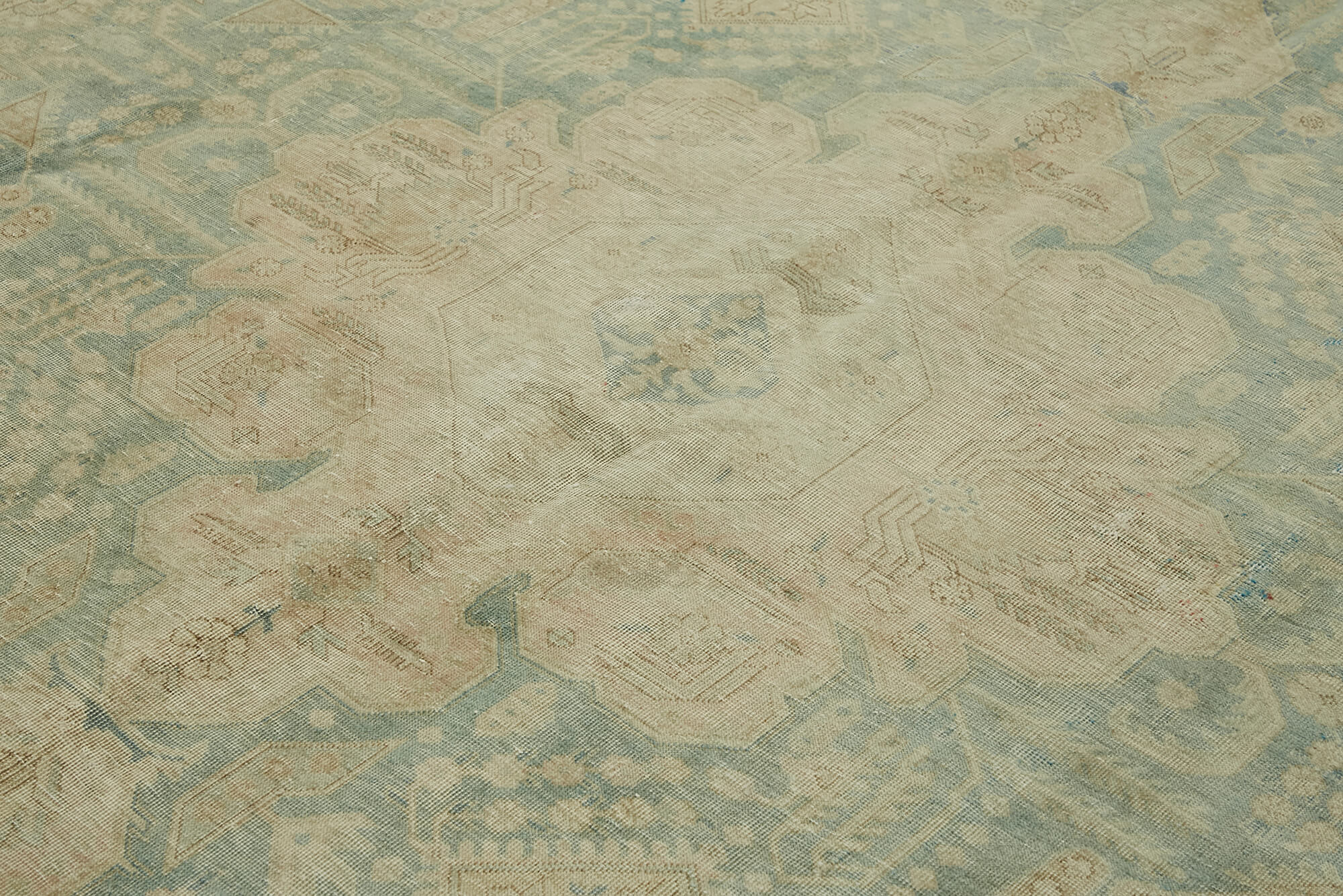 10 x 13 Beige Vintage Large Area Rug - 7300