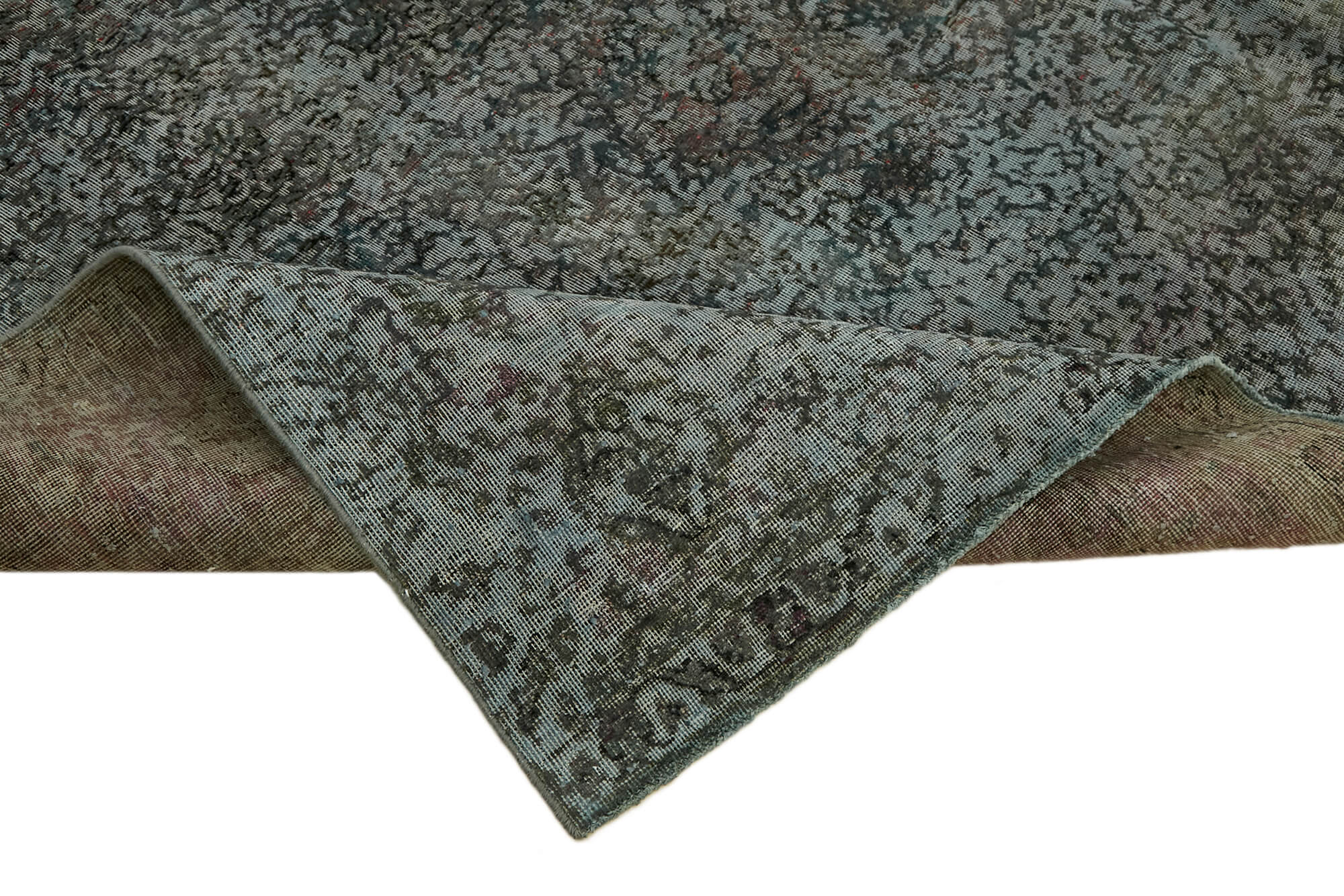 10 x 13 Grey Overdyed Large Area Rug - 7301