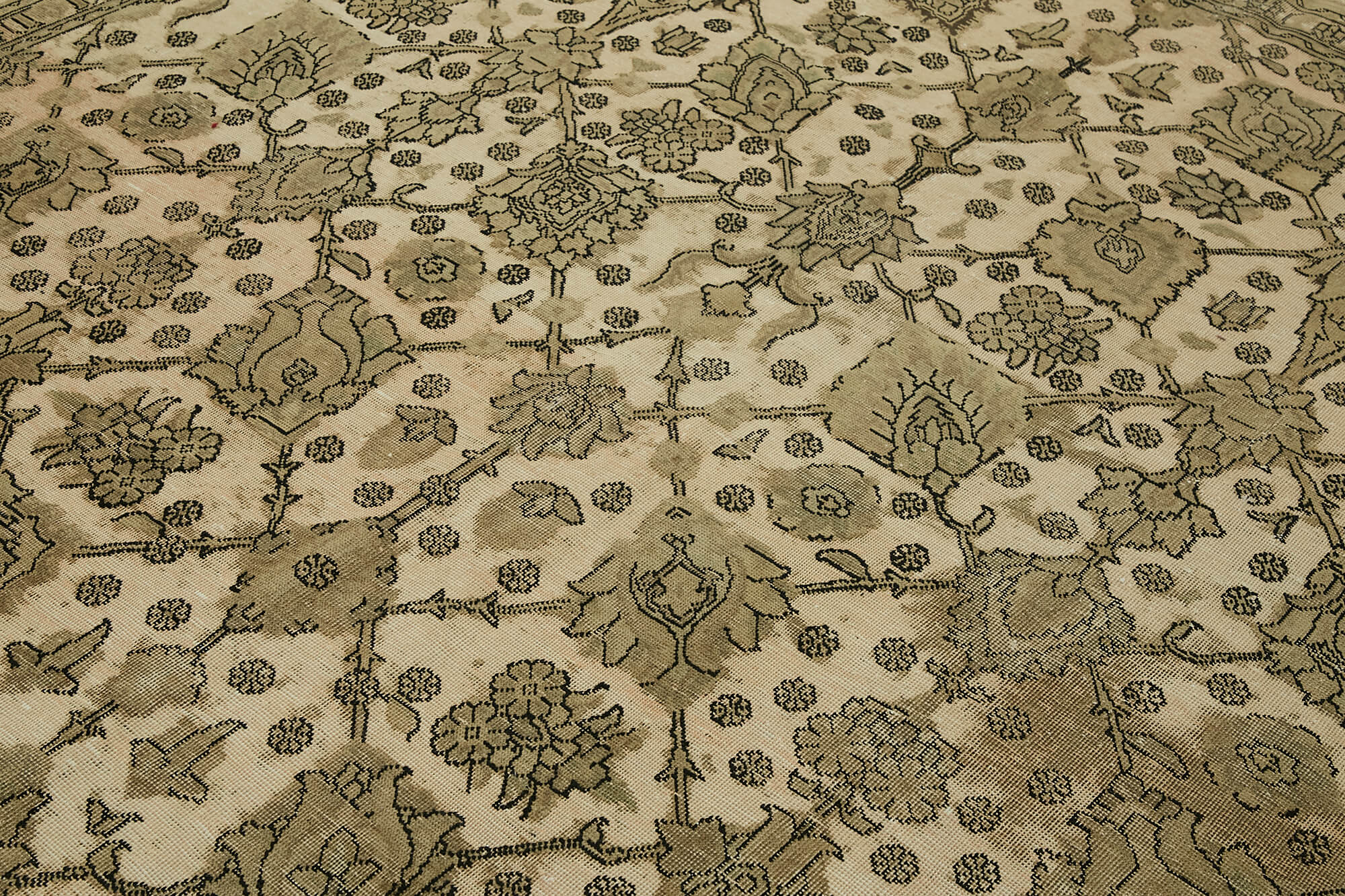 9 x 10 Beige Vintage Large Area Rug - 7302