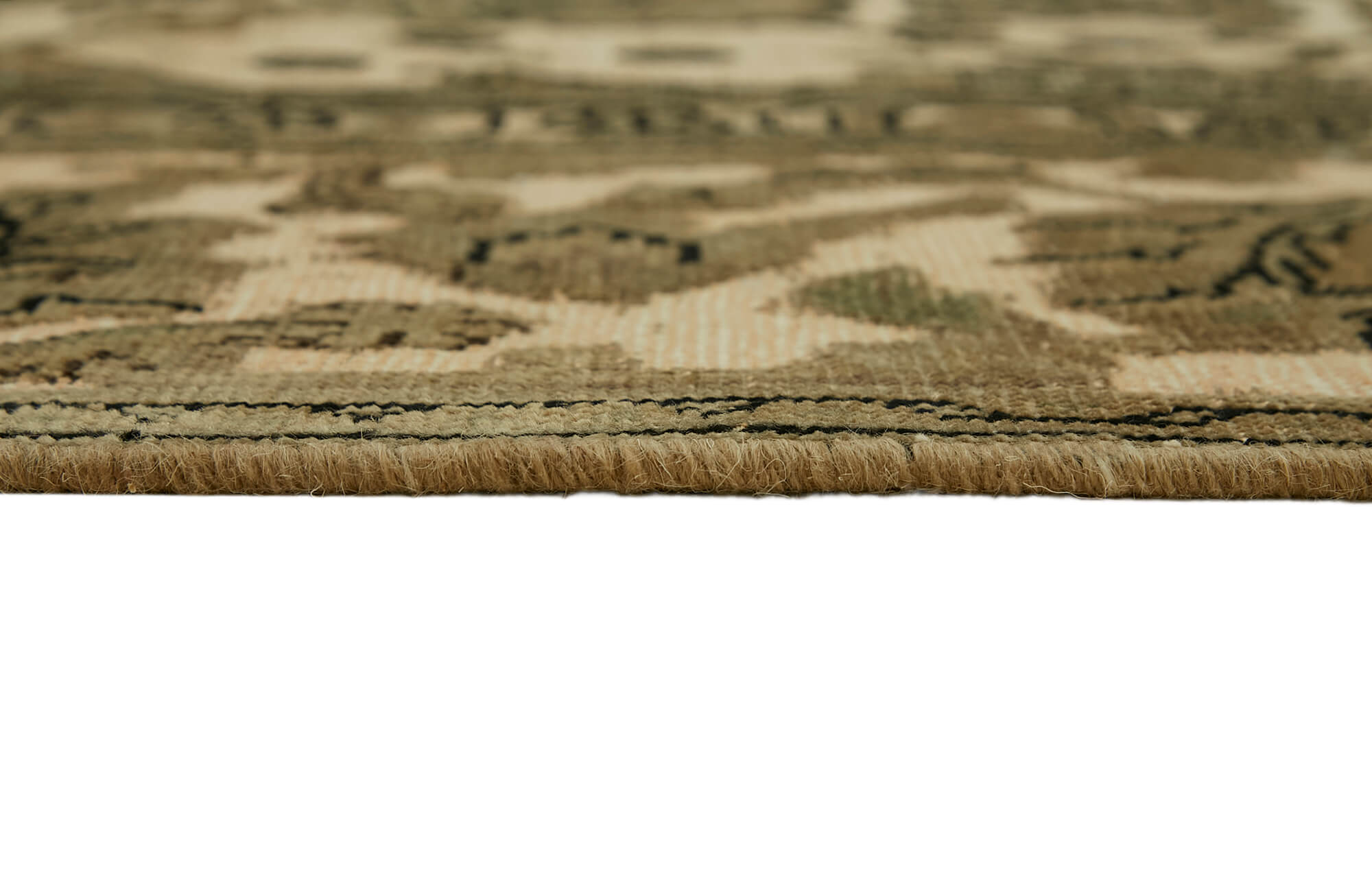 9 x 10 Beige Vintage Large Area Rug - 7302