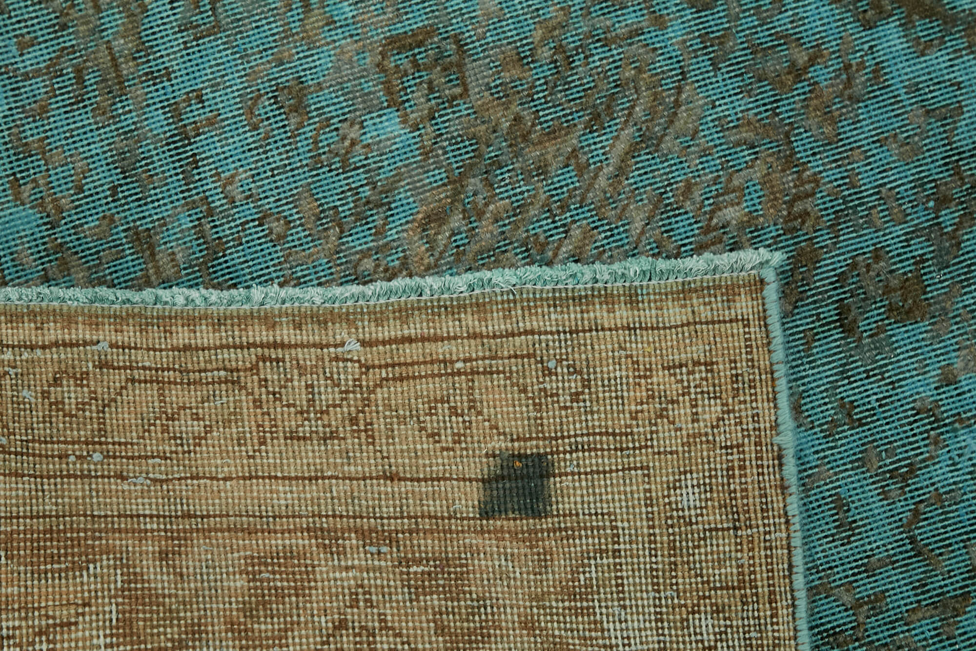 8 x 11 Turquoise Overdyed Large Area Rug - 7303