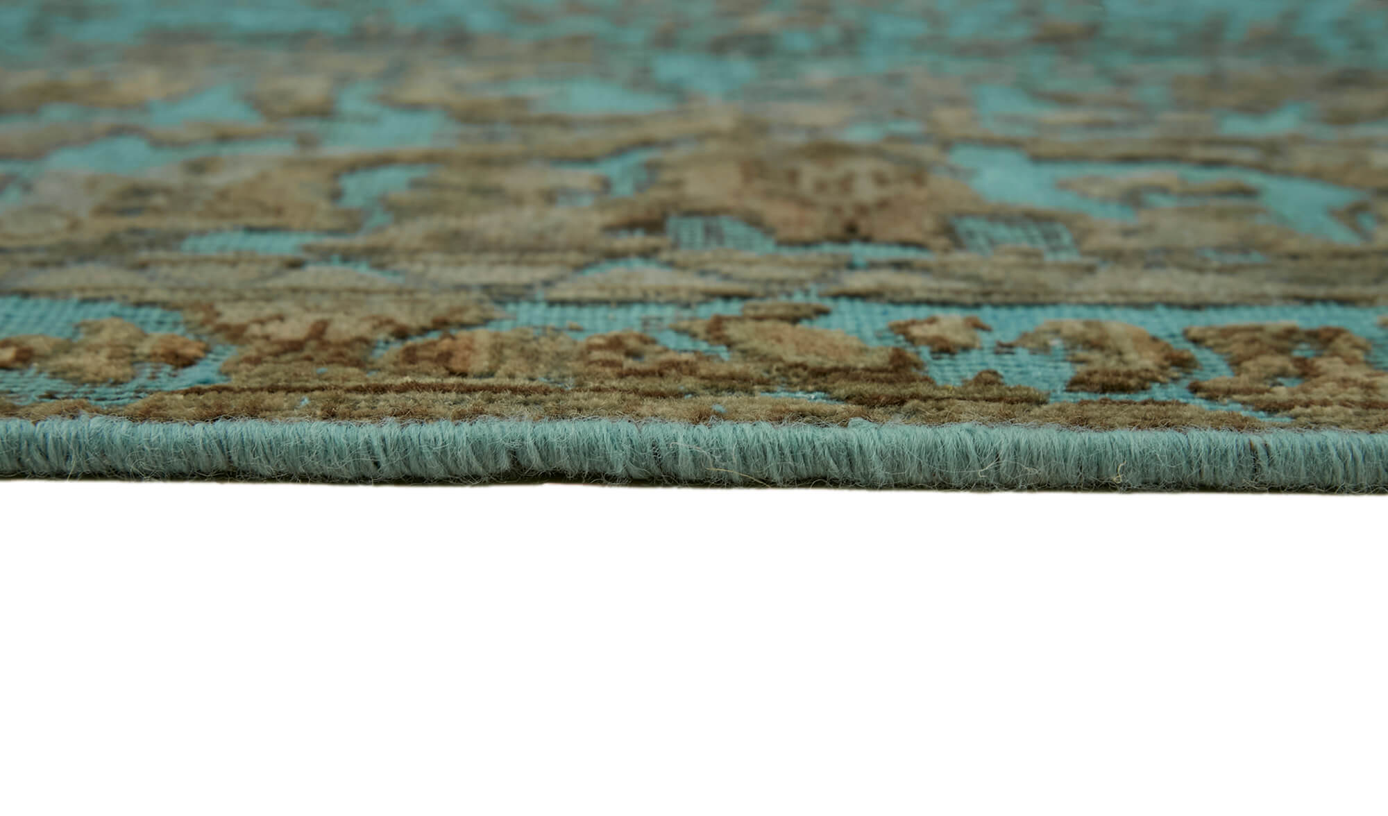 8 x 11 Turquoise Overdyed Large Area Rug - 7303