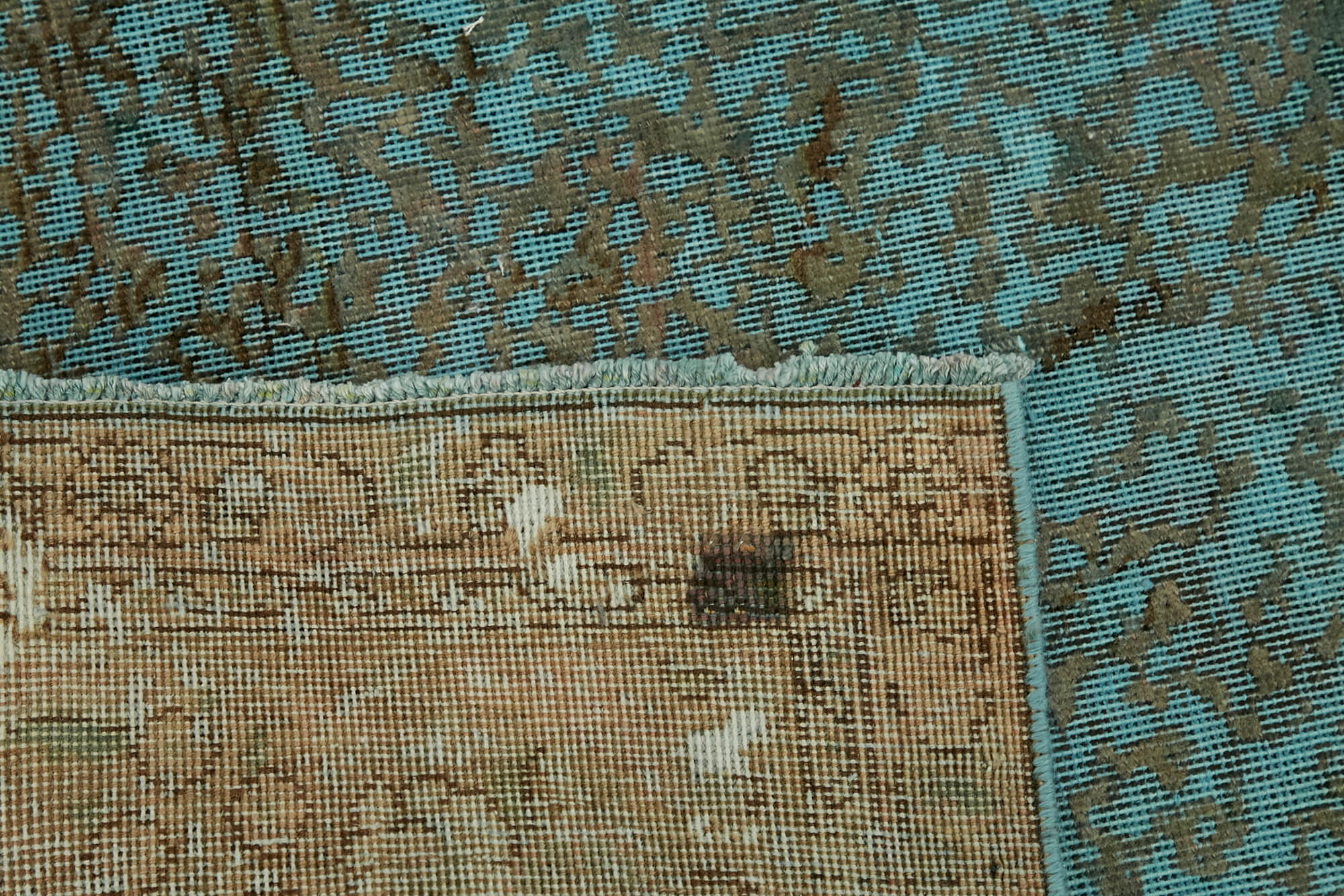 8 x 11 Turquoise Overdyed Large Area Rug - 7304