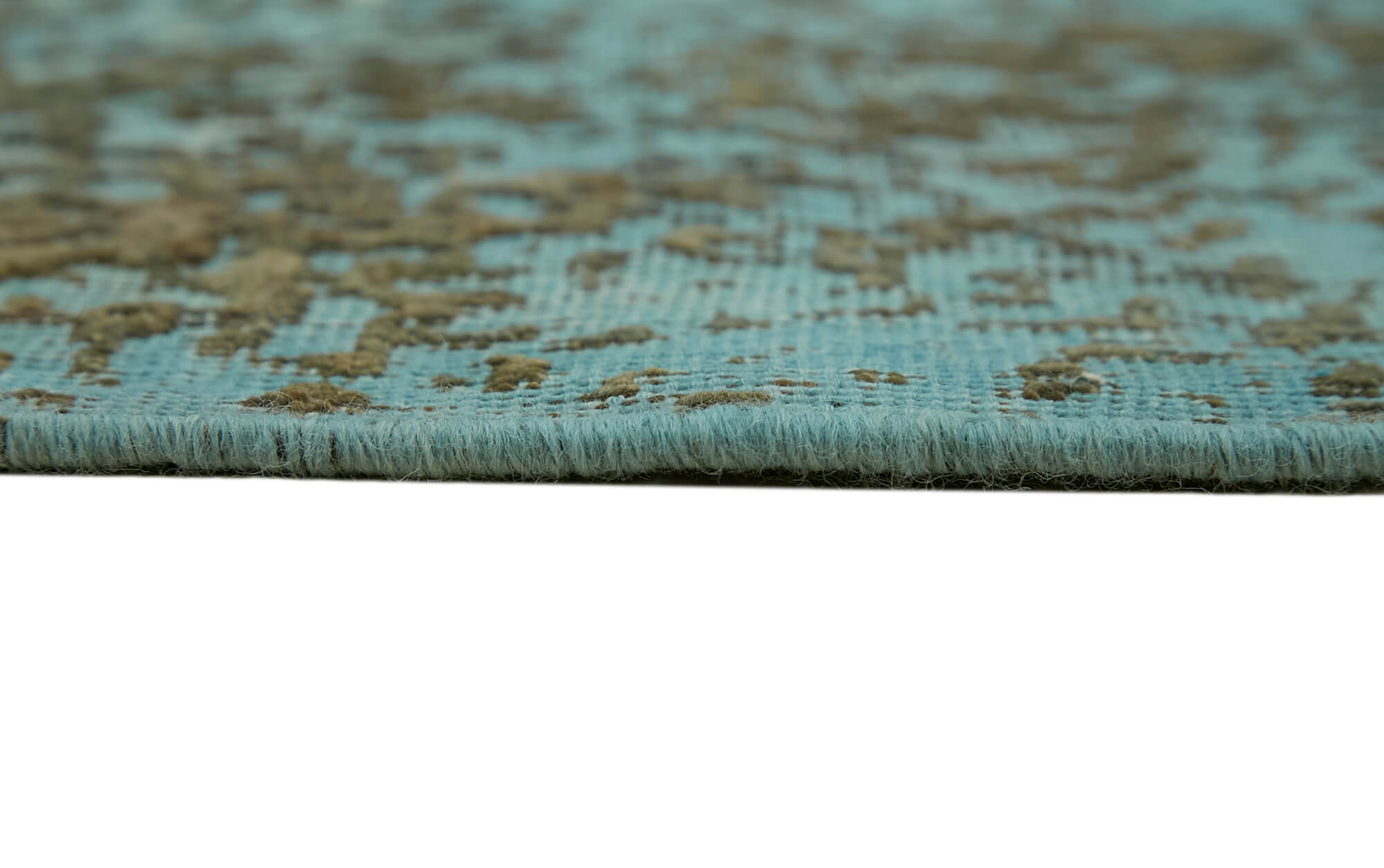 8 x 11 Turquoise Overdyed Large Area Rug - 7304