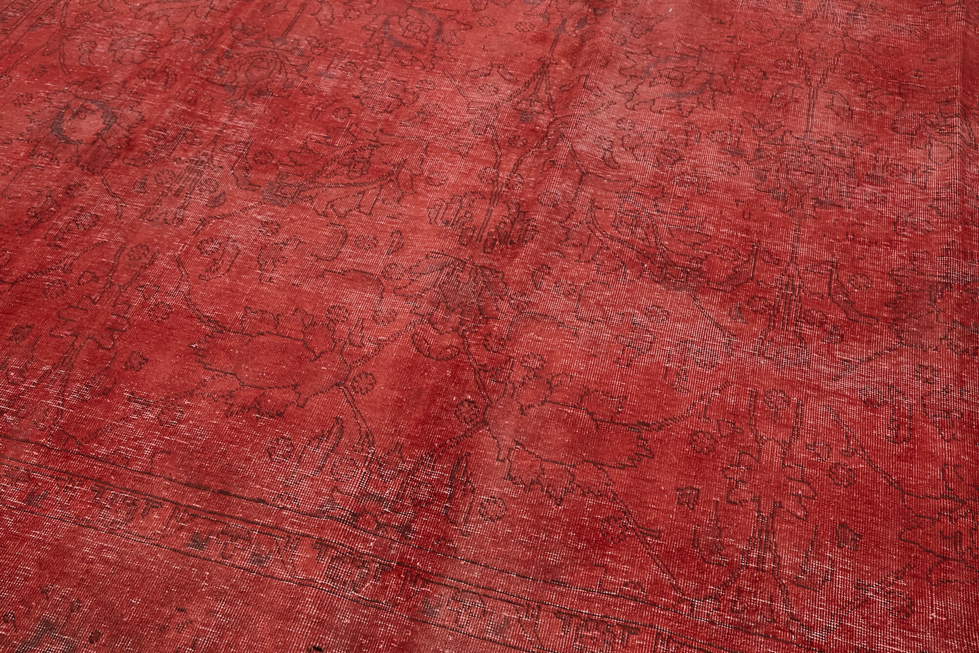 10 x 12 Red Overdyed Large Area Rug - 7309