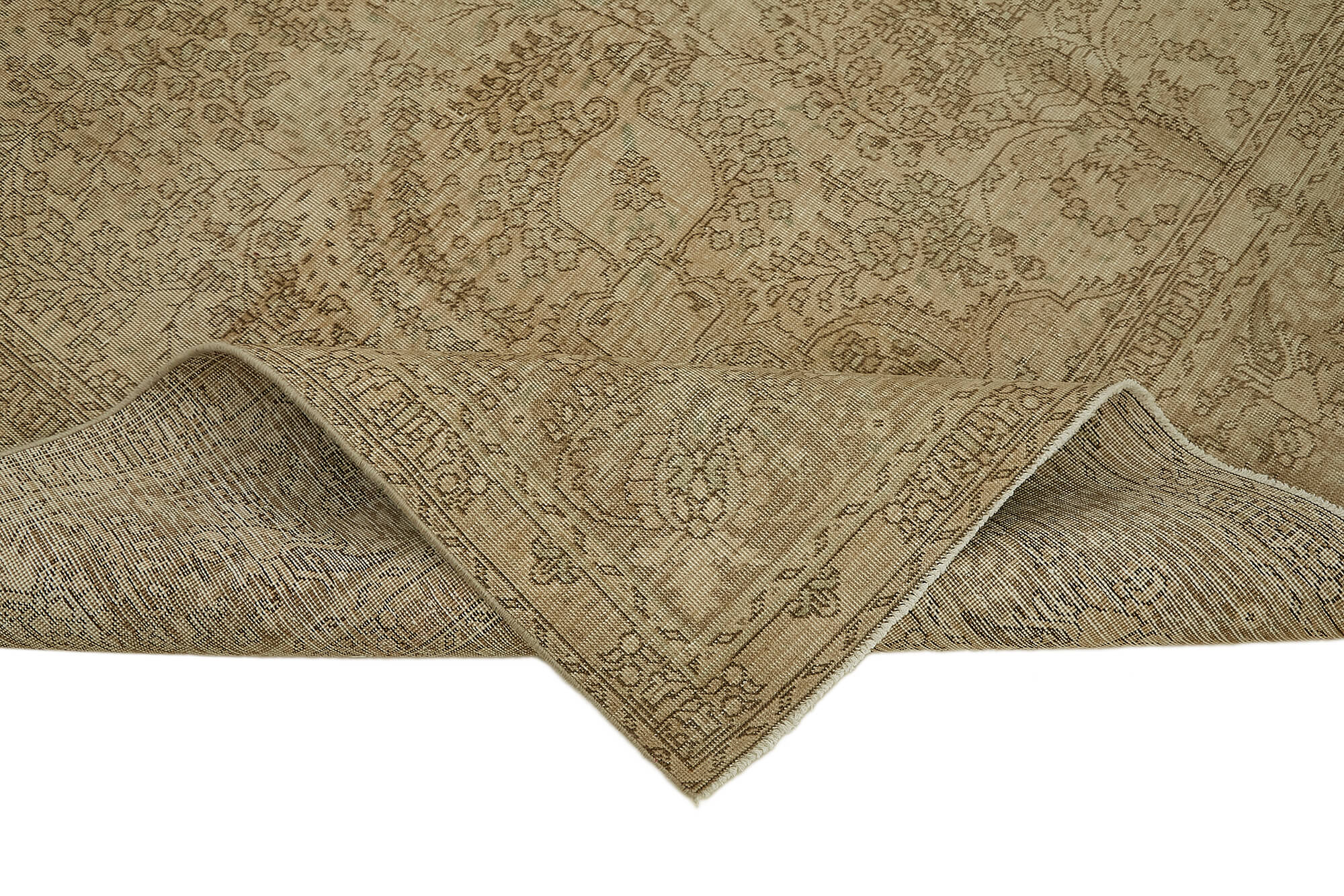 8 x 11 Beige Vintage Large Area Rug - 7311