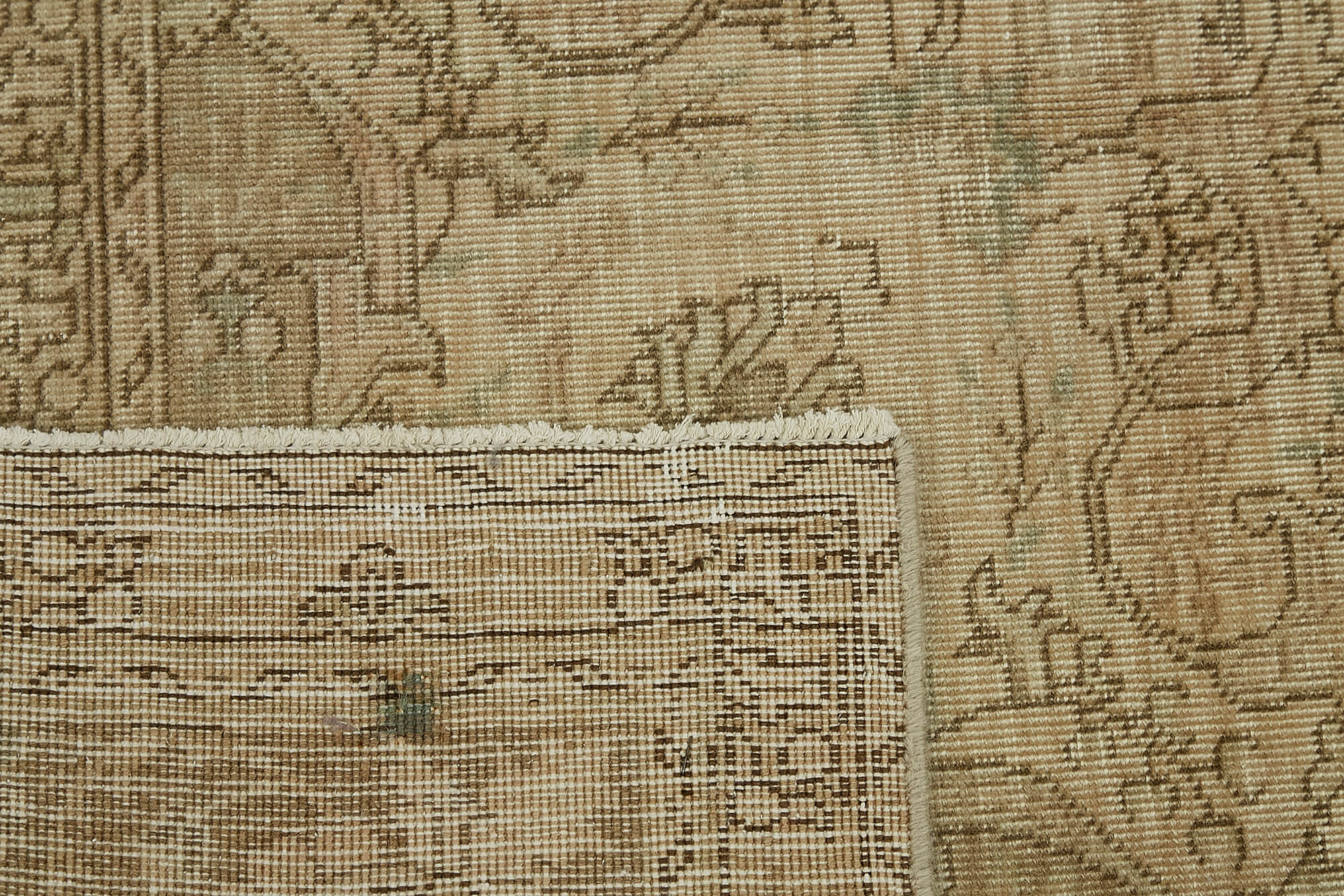 8 x 11 Beige Vintage Large Area Rug - 7311