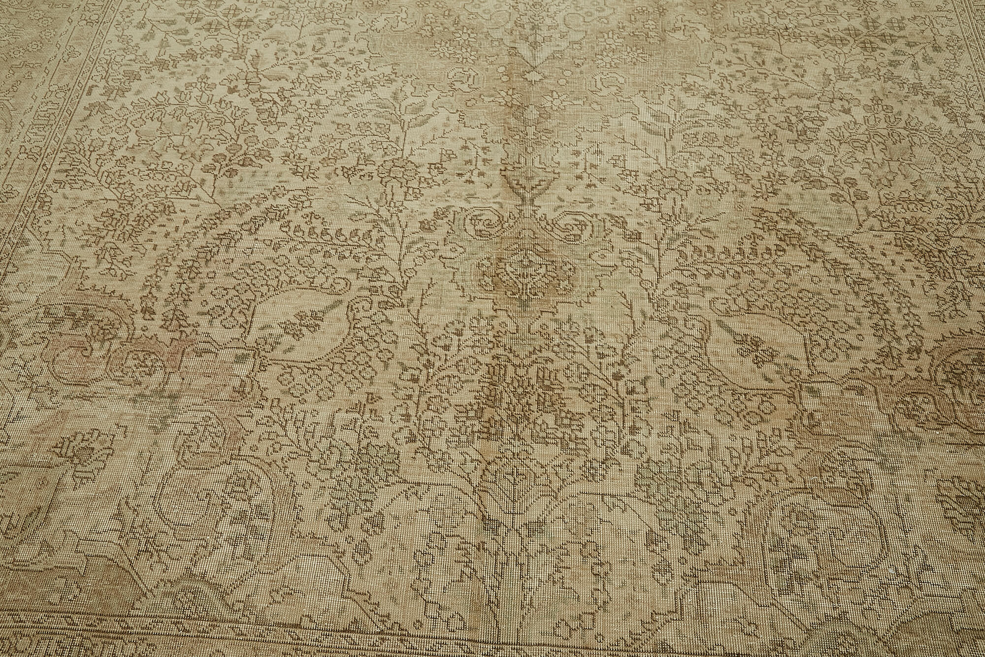 8 x 11 Beige Vintage Large Area Rug - 7311