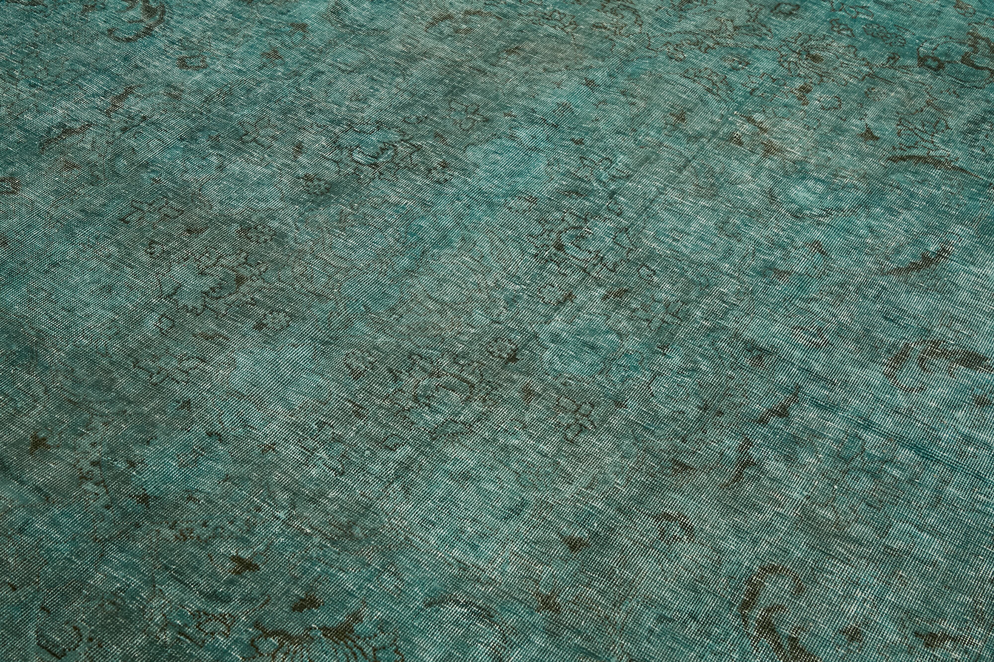 7 x 11 Turquoise Overdyed Large Area Rug - 7312