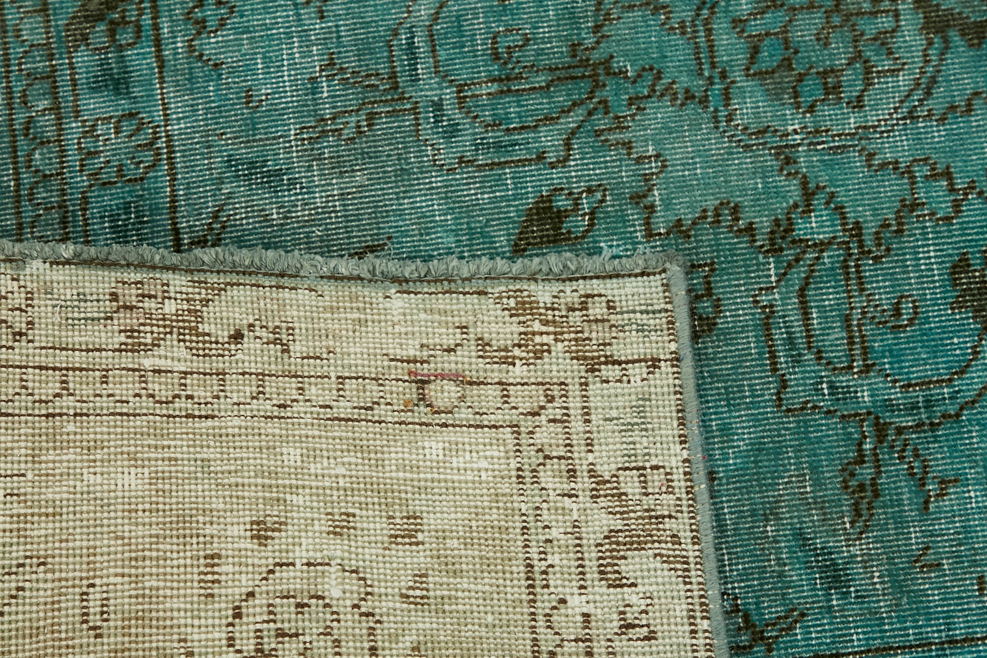 7 x 11 Turquoise Overdyed Large Area Rug - 7312