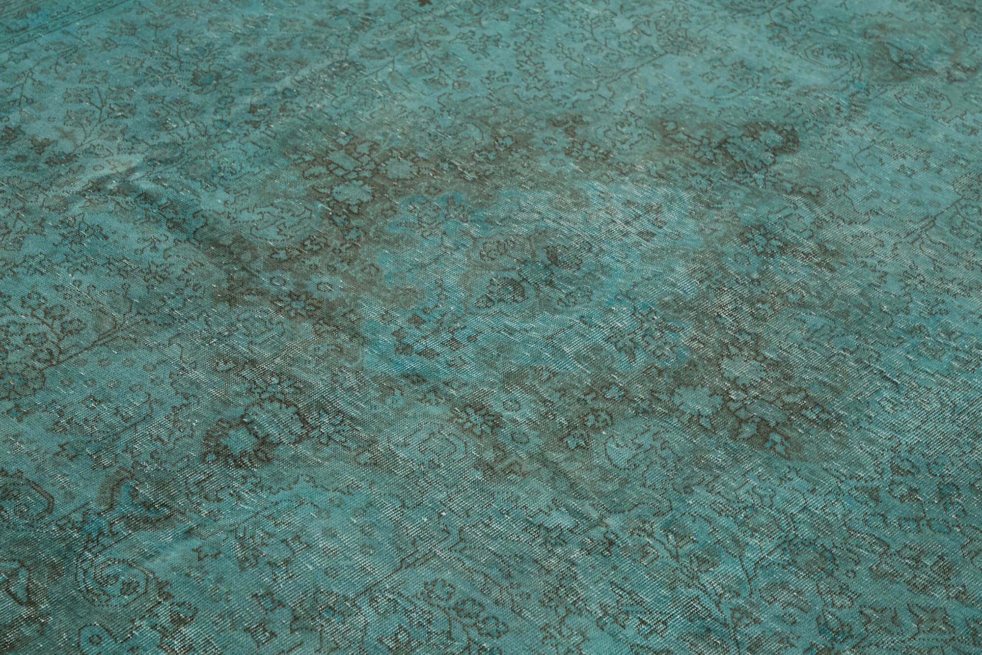 8 x 11 Turquoise Overdyed Large Area Rug - 7313