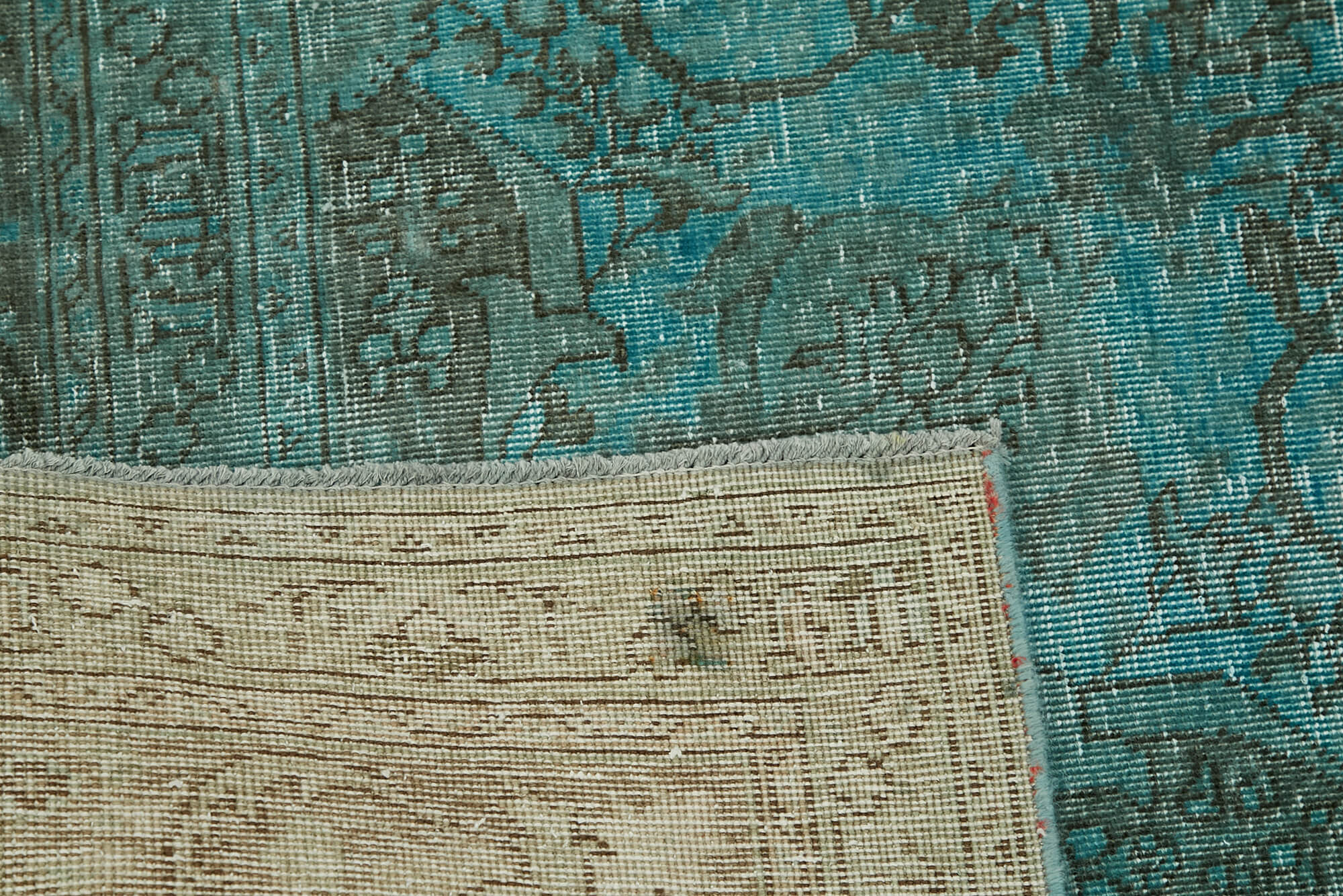 8 x 11 Turquoise Overdyed Large Area Rug - 7313