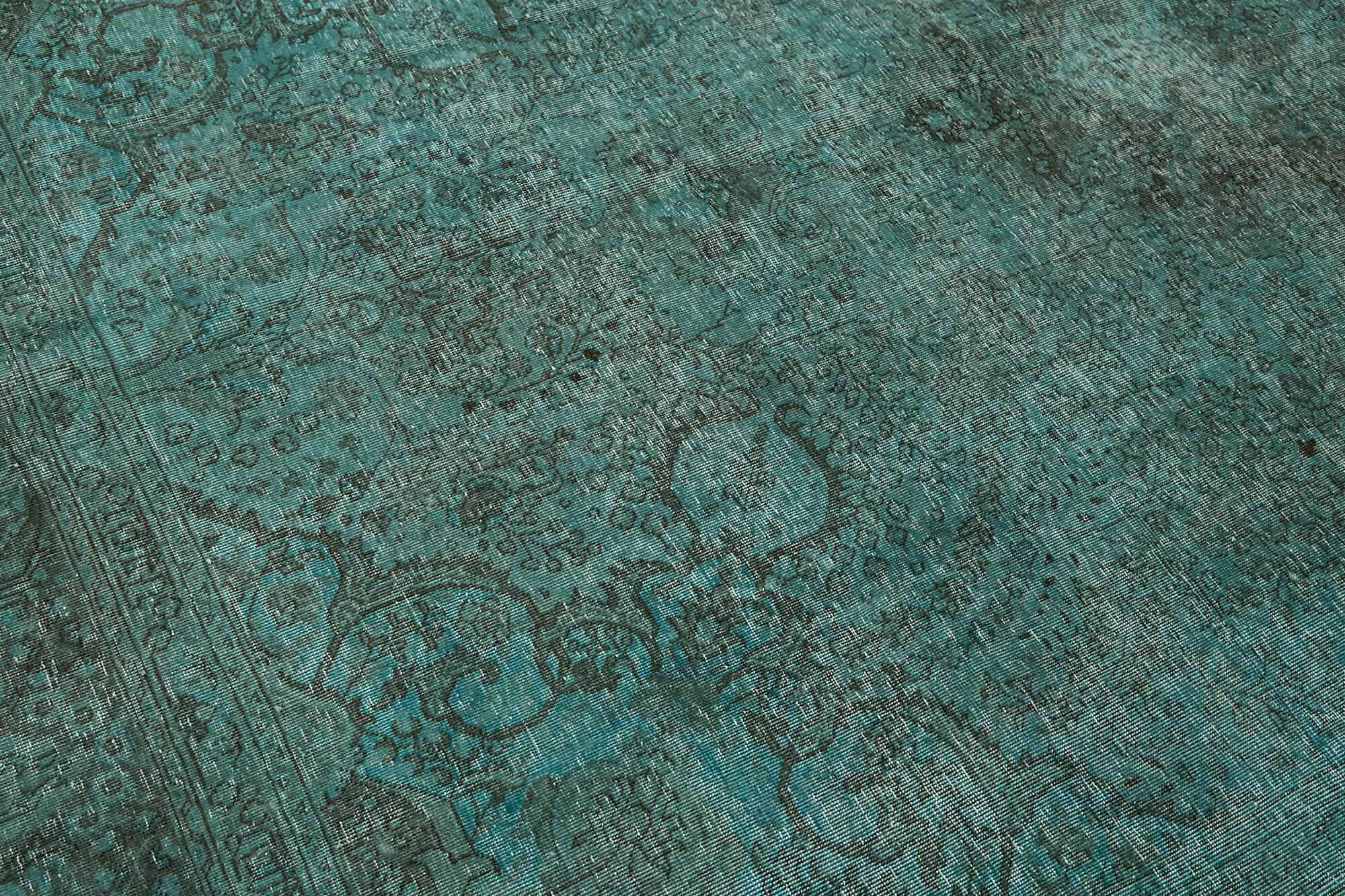 8 x 11 Turquoise Overdyed Large Area Rug - 7313