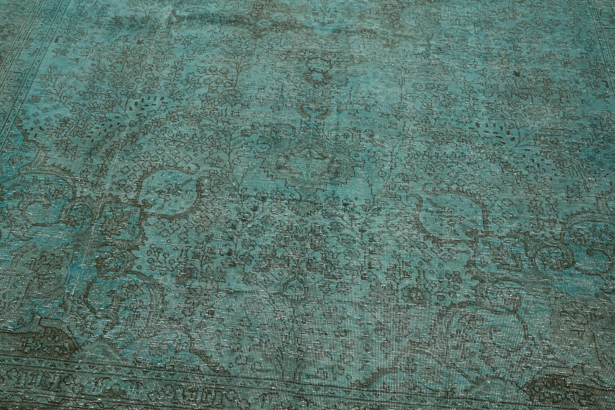 8 x 11 Turquoise Overdyed Large Area Rug - 7313