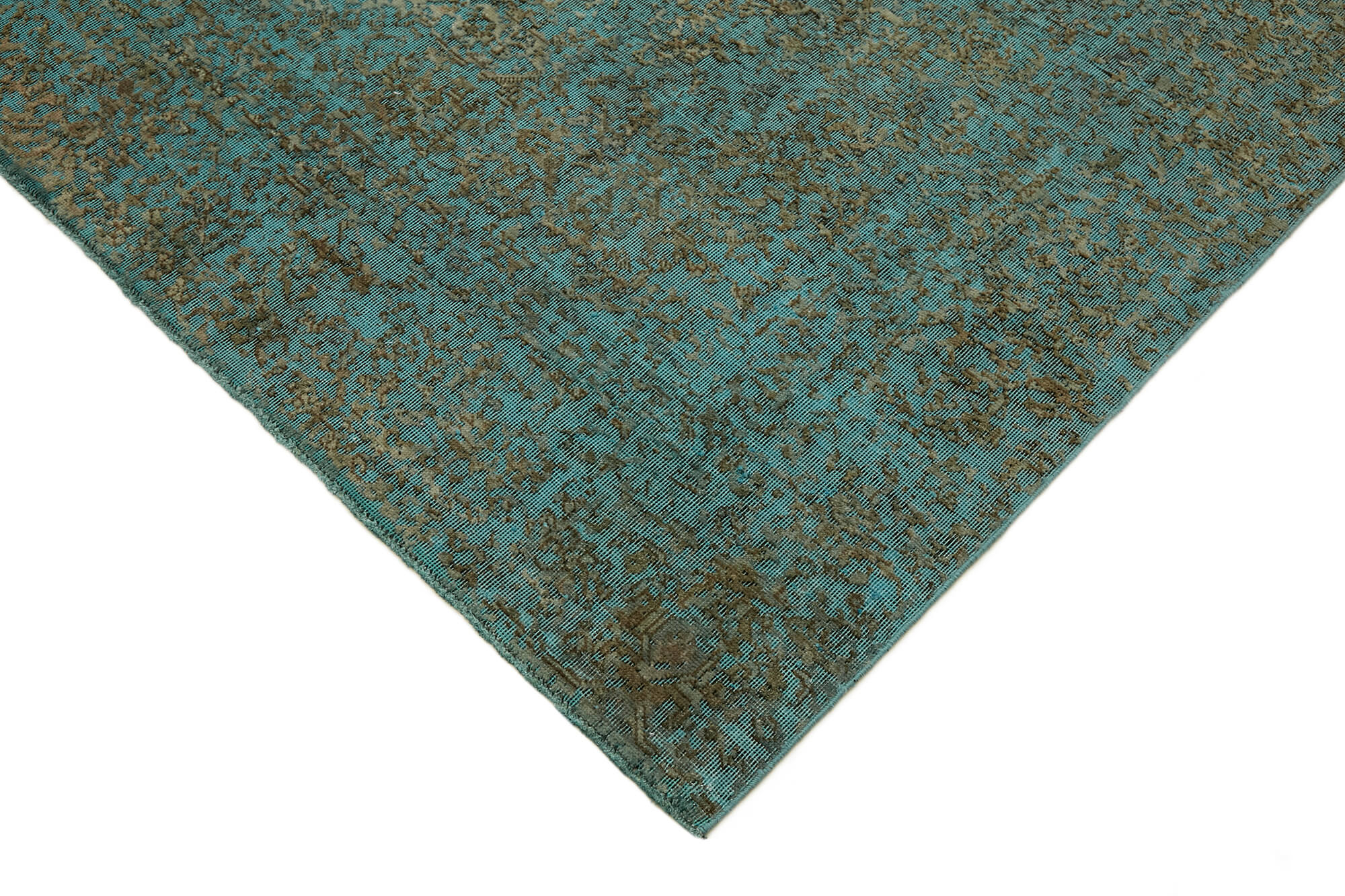 8 x 10 Turquoise Overdyed Large Area Rug - 7316