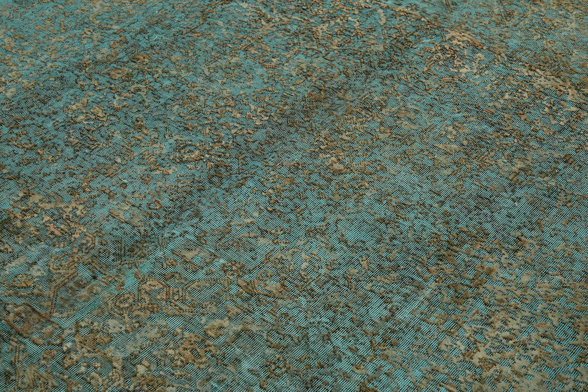 8 x 10 Turquoise Overdyed Large Area Rug - 7316