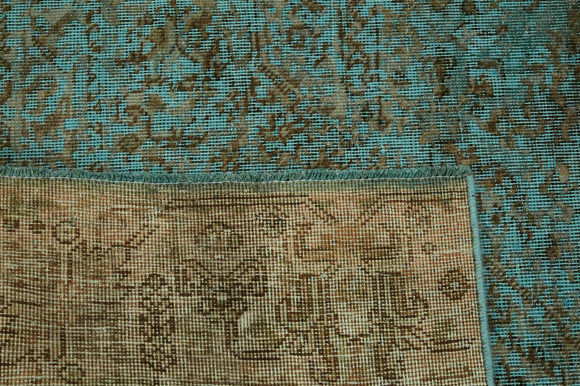 8 x 10 Turquoise Overdyed Large Area Rug - 7316