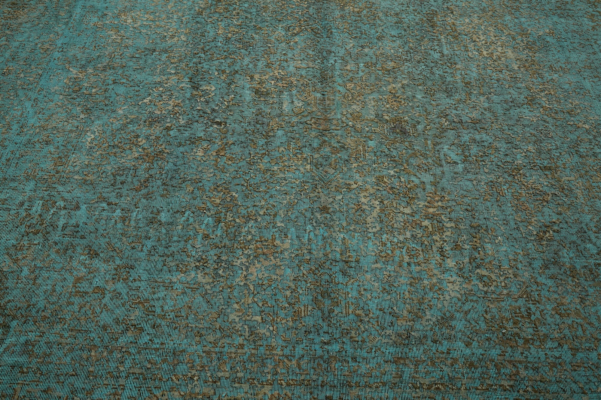 8 x 10 Turquoise Overdyed Large Area Rug - 7316