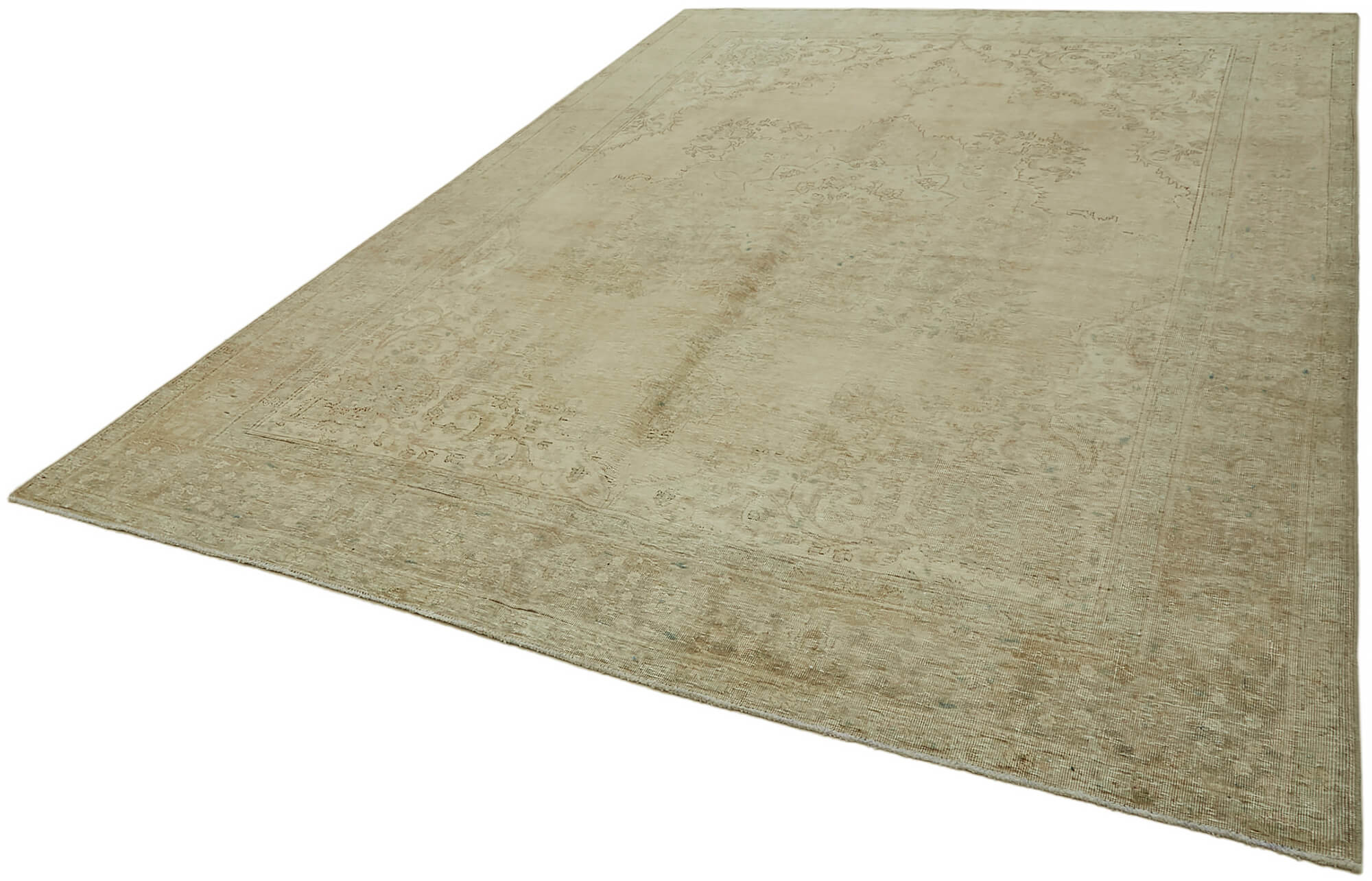 8 x 11 Beige Vintage Large Area Rug - 7317