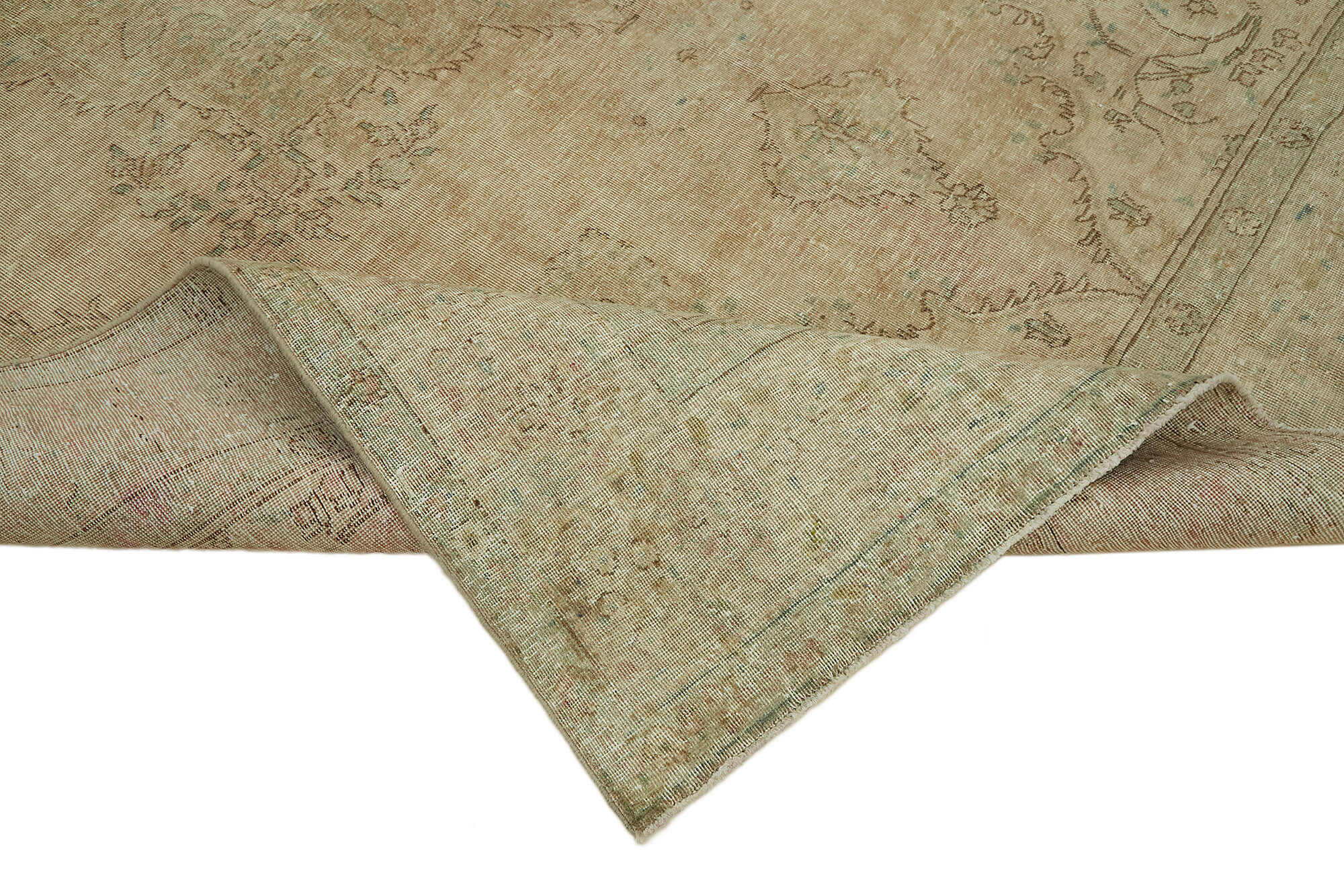 8 x 11 Beige Vintage Large Area Rug - 7317