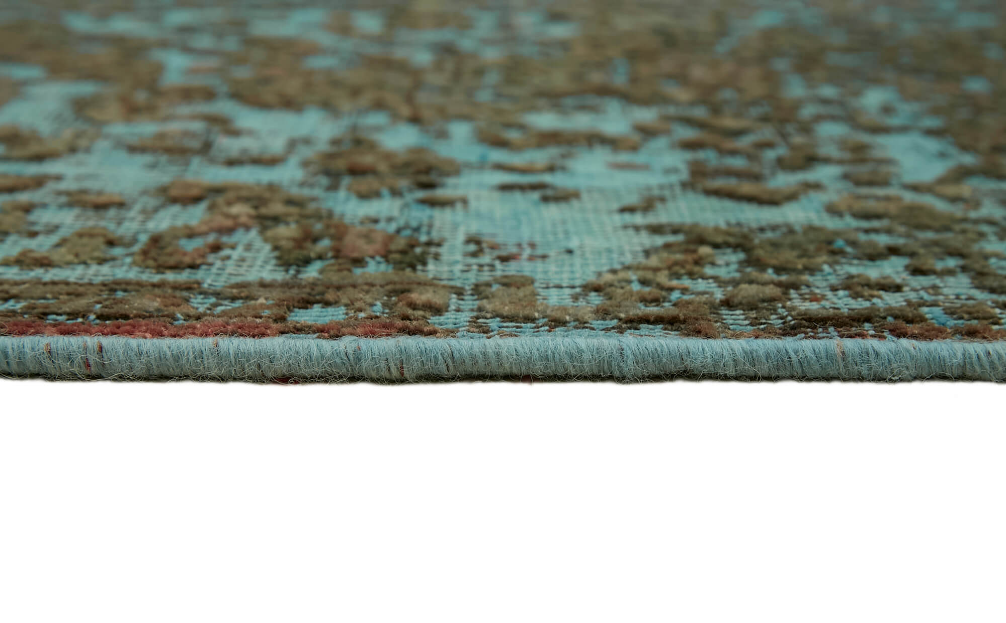 8 x 11 Turquoise Overdyed Large Area Rug - 7318