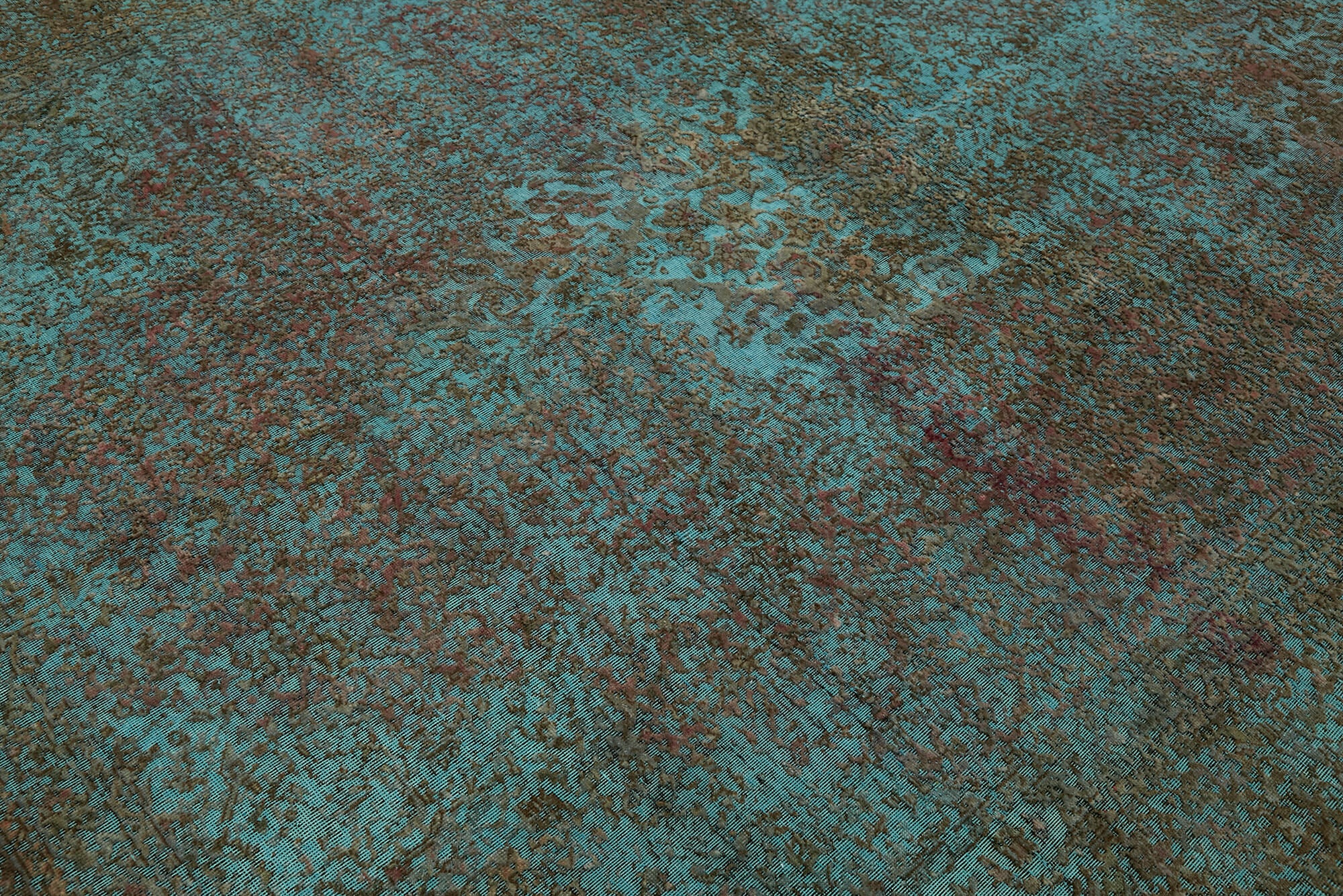 8 x 11 Turquoise Overdyed Large Area Rug - 7318