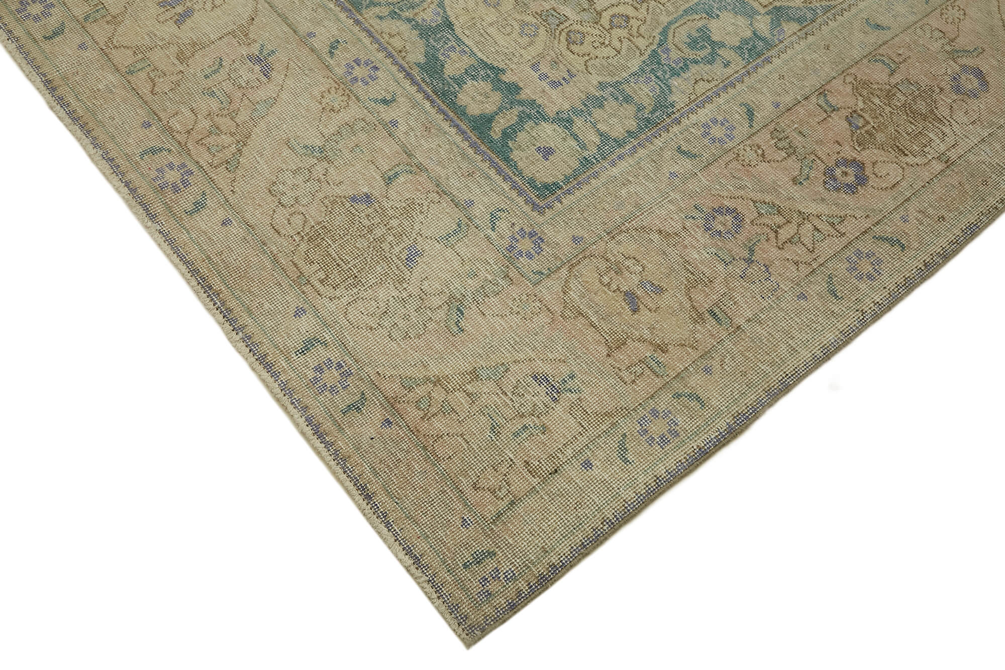 10 x 13 Beige Vintage Large Area Rug - 7319