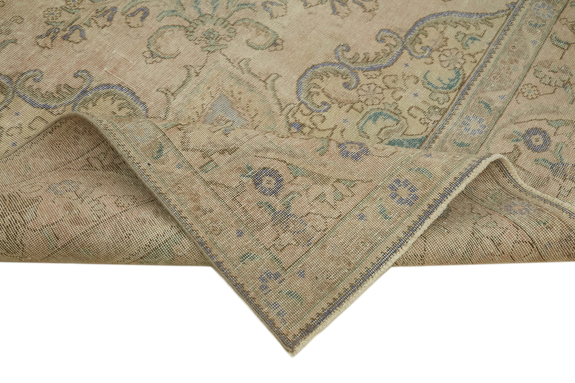 10 x 13 Beige Vintage Large Area Rug - 7319