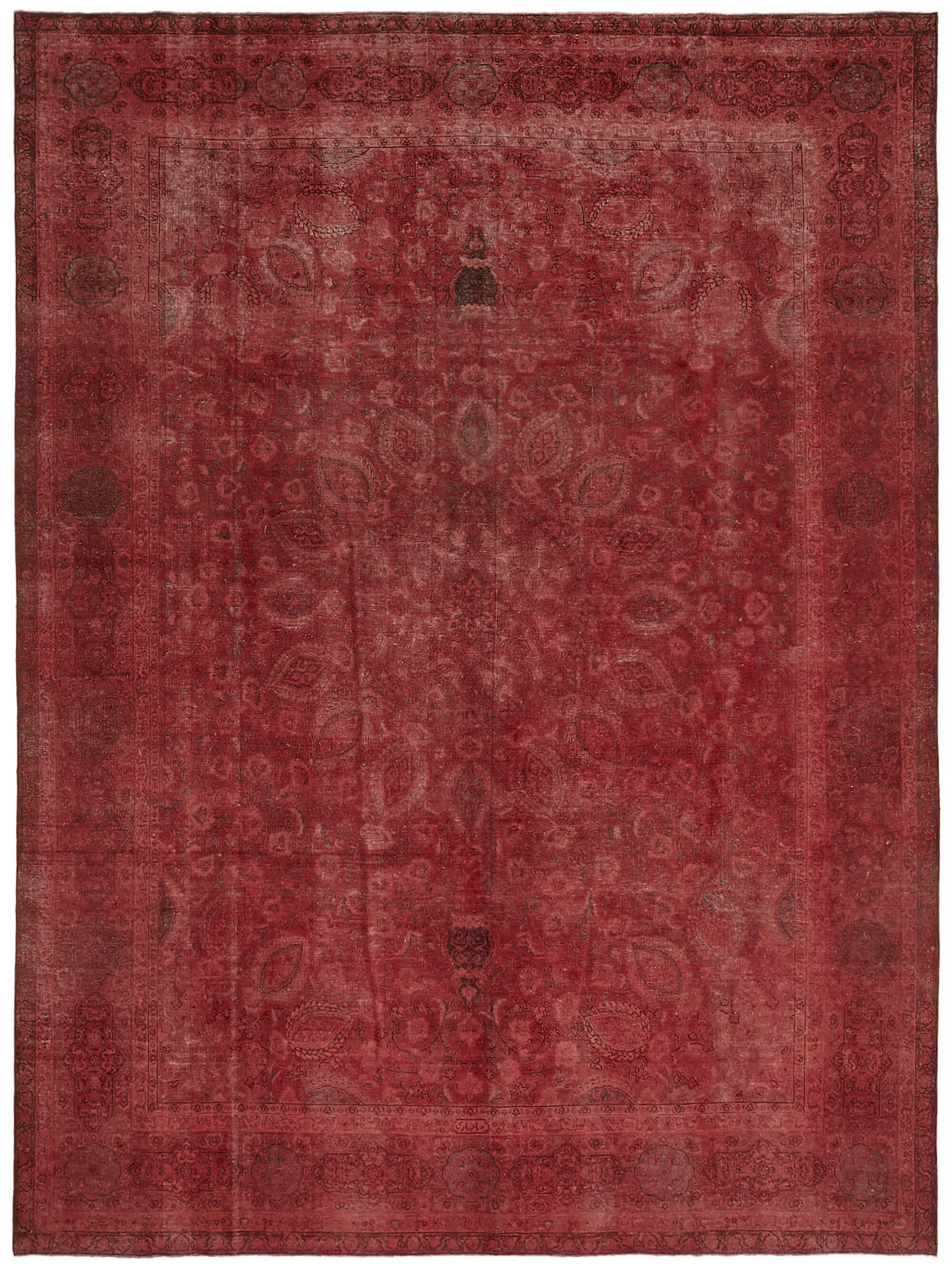 9 x 13 Red Overdyed Large Area Rug - 7320