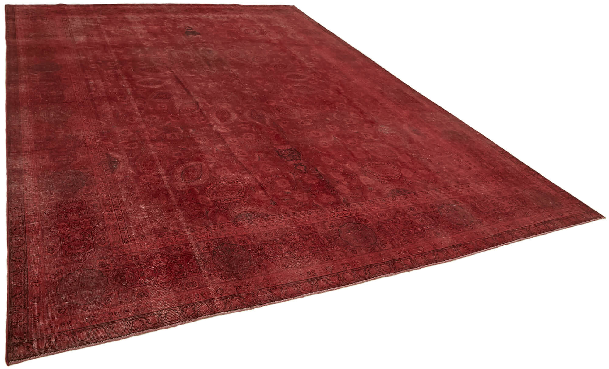 9 x 13 Red Overdyed Large Area Rug - 7320