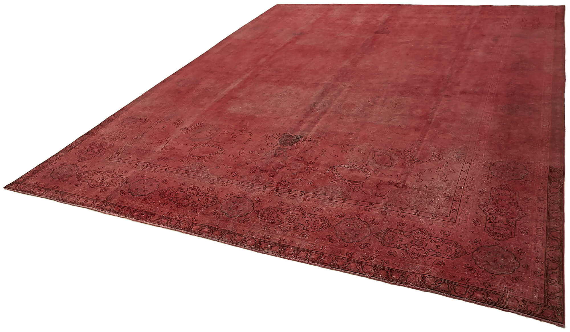 9 x 13 Red Overdyed Large Area Rug - 7320