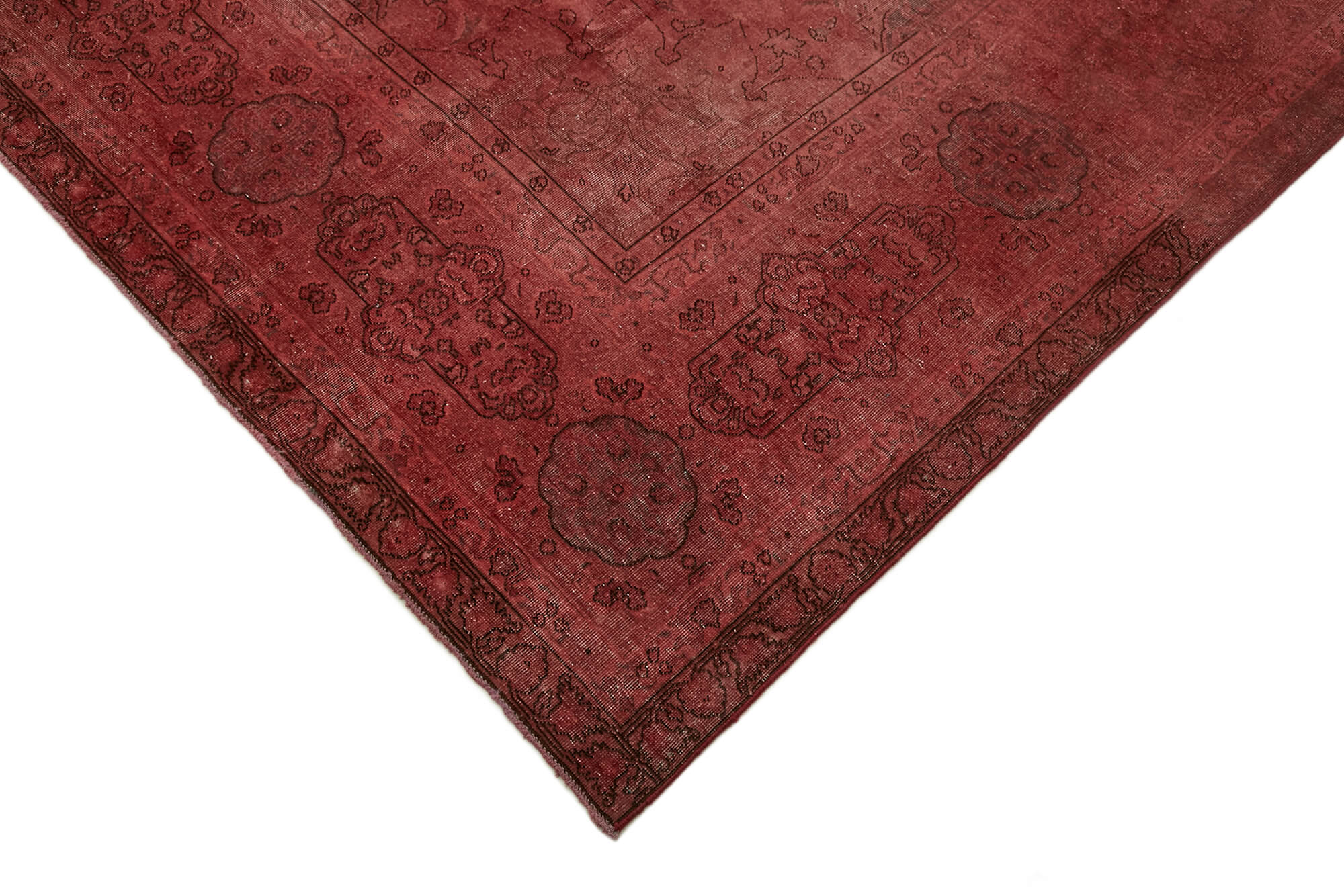 9 x 13 Red Overdyed Large Area Rug - 7320