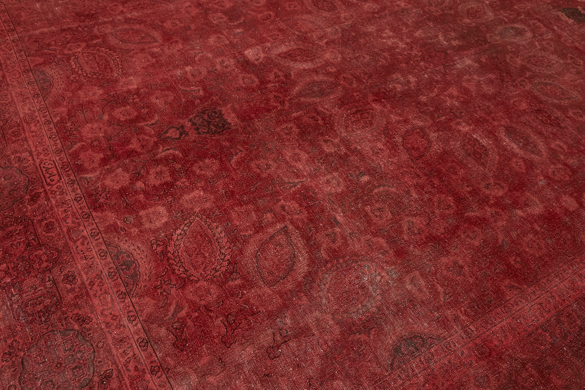 9 x 13 Red Overdyed Large Area Rug - 7320