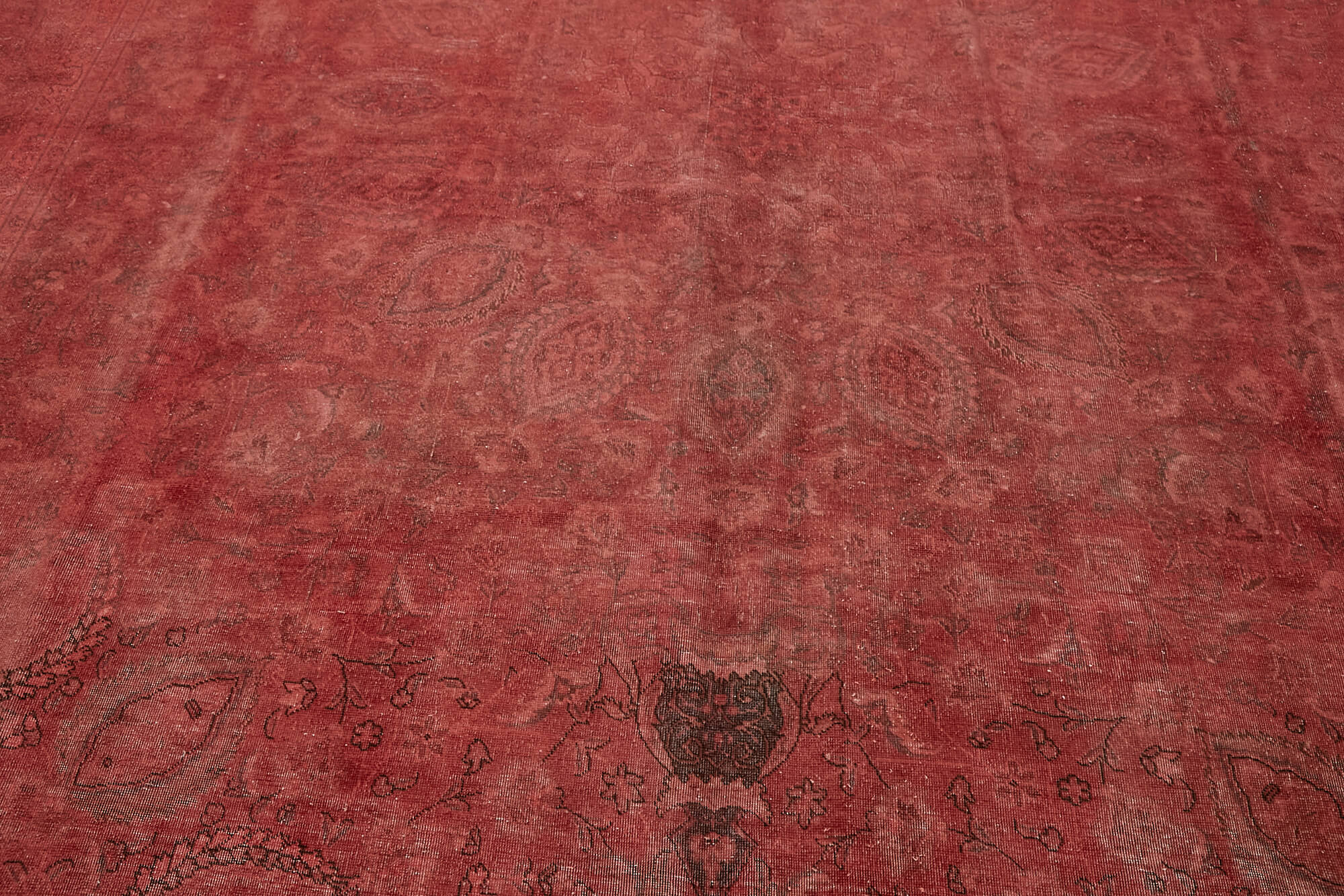 9 x 13 Red Overdyed Large Area Rug - 7320