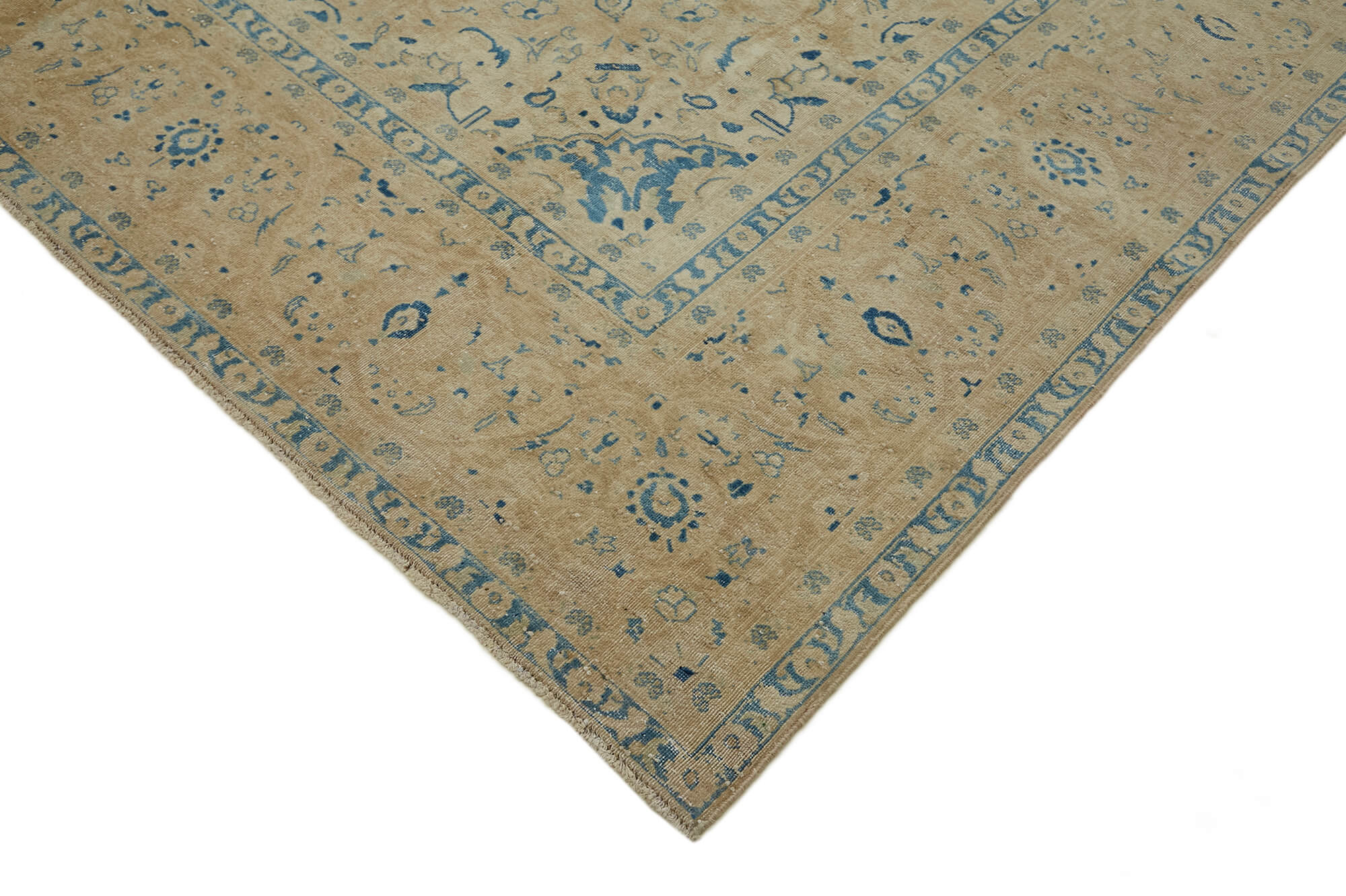 9 x 13 Beige Vintage Large Area Rug - 7321