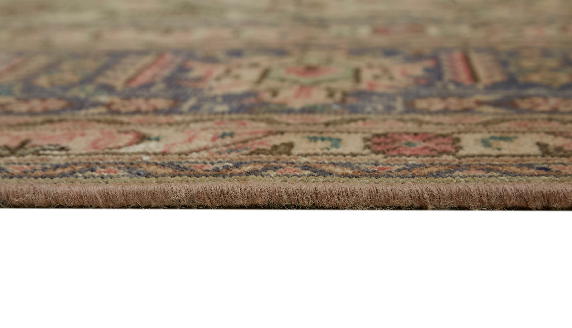 8 x 11 Beige Vintage Large Area Rug - 7324