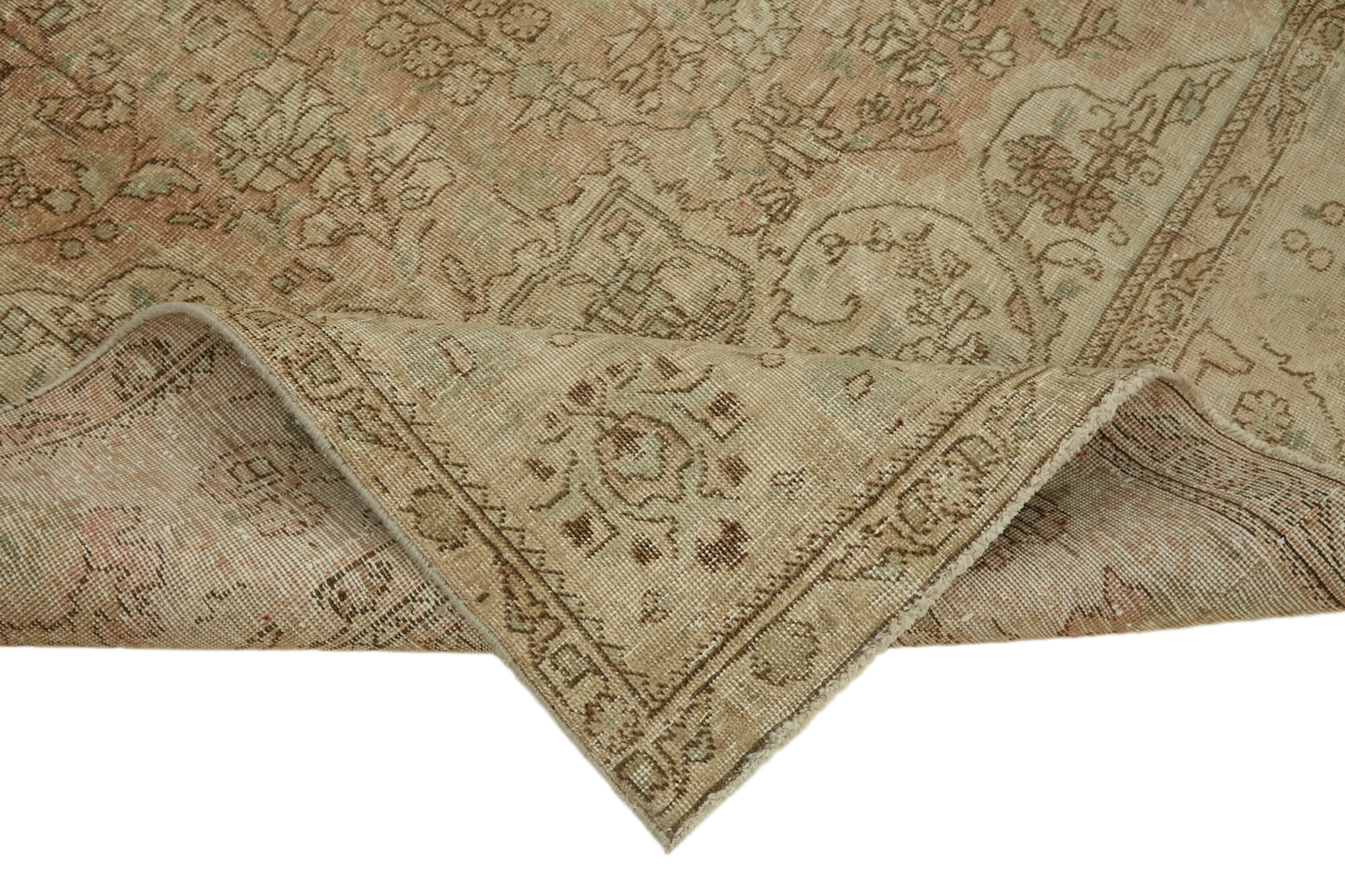 8 x 10 Beige Vintage Large Area Rug - 7325