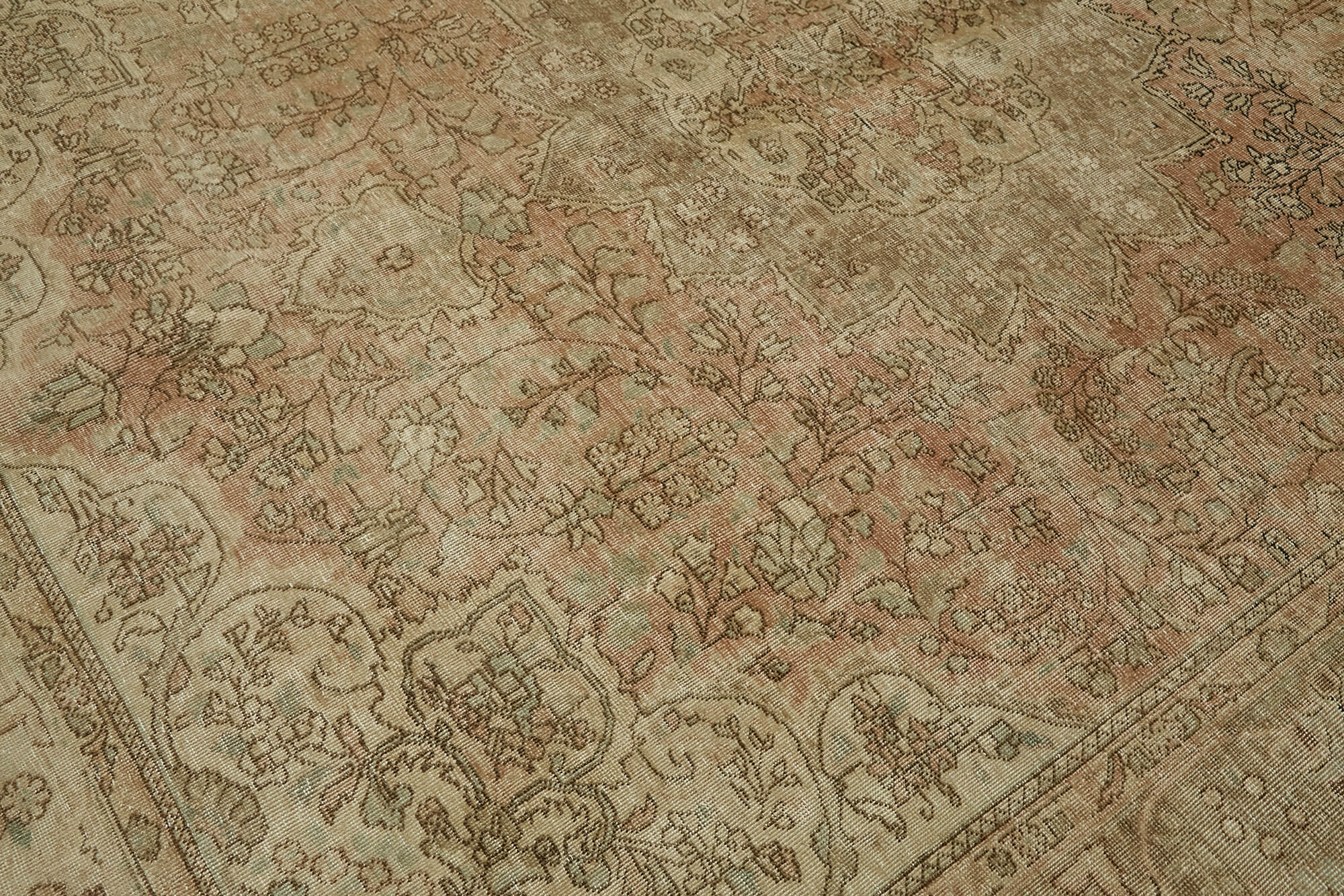 8 x 10 Beige Vintage Large Area Rug - 7325