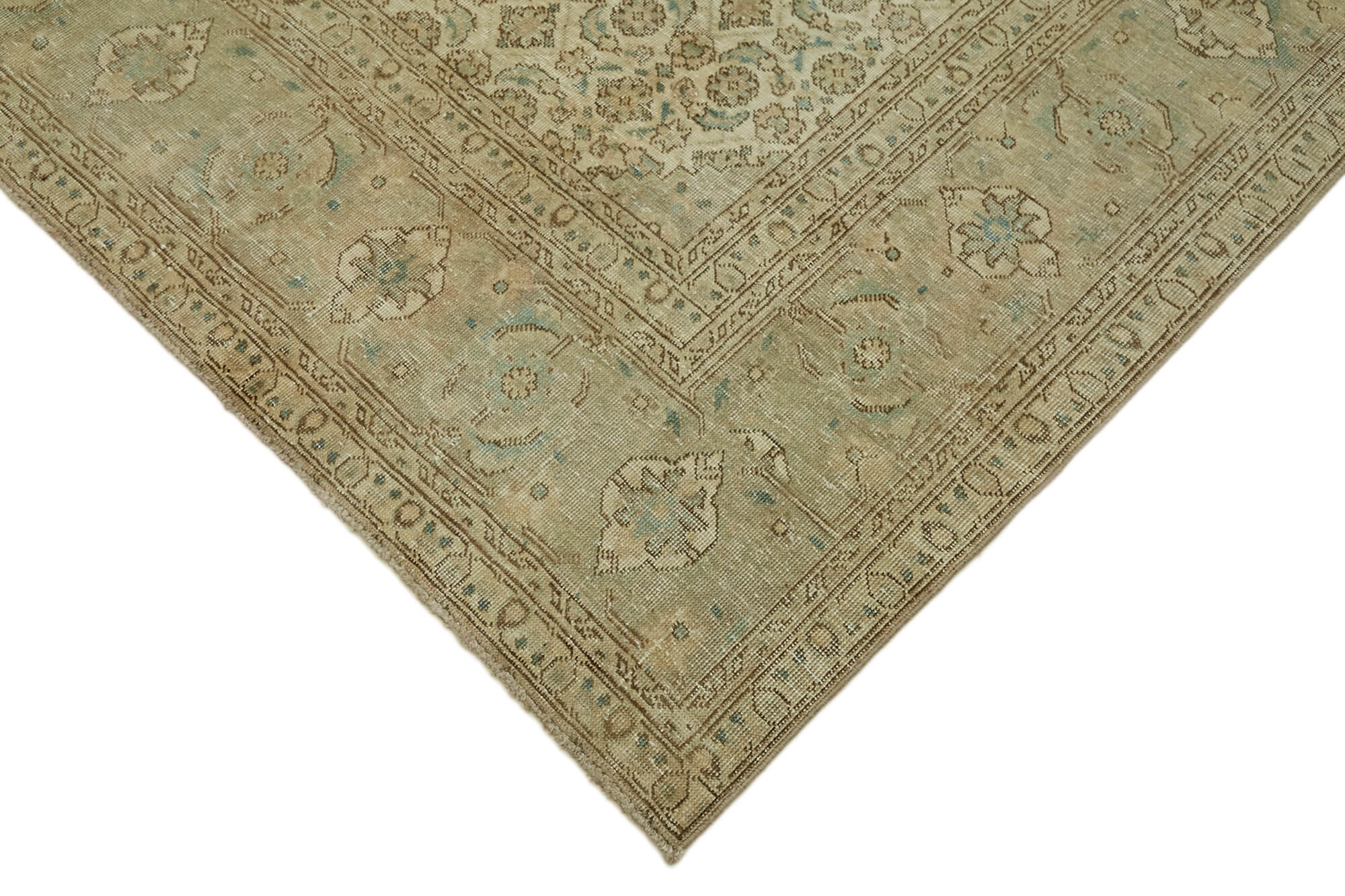 8 x 11 Beige Vintage Large Area Rug - 7332