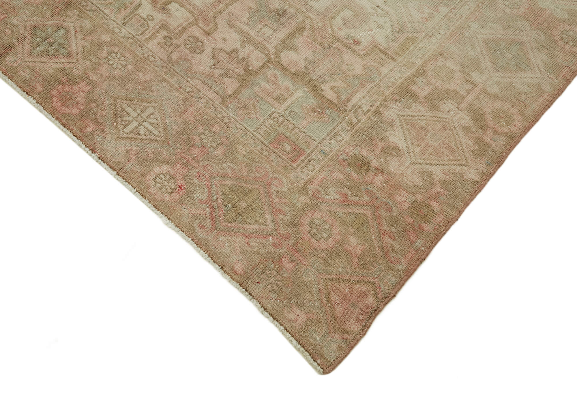 8 x 11 Beige Vintage Large Area Rug - 7334