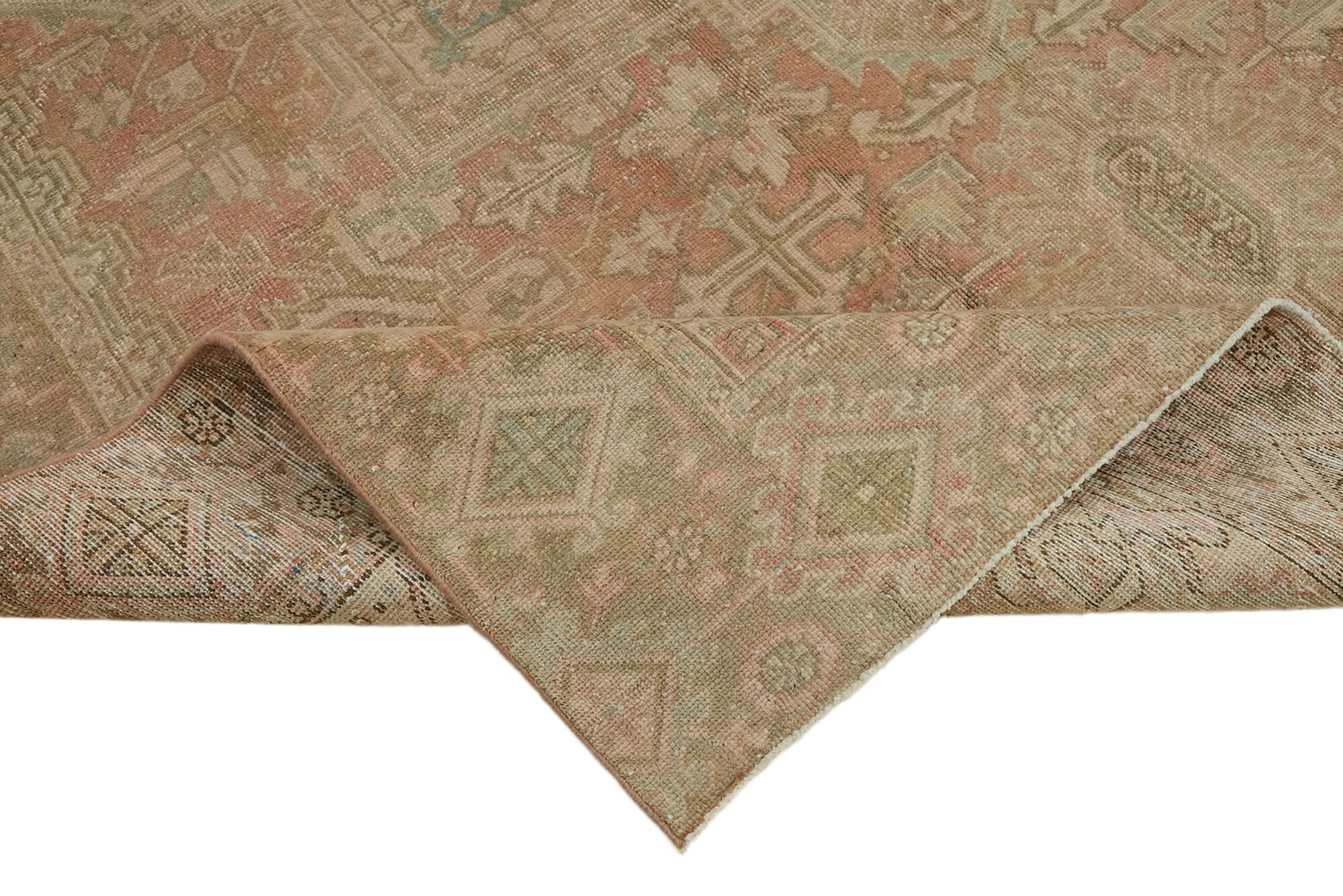 8 x 11 Beige Vintage Large Area Rug - 7334