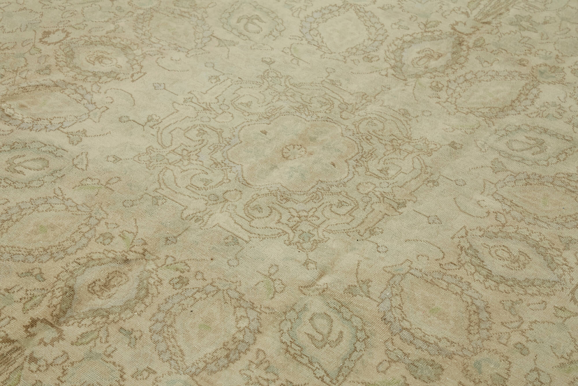 8 x 11 Beige Vintage Large Area Rug - 7336