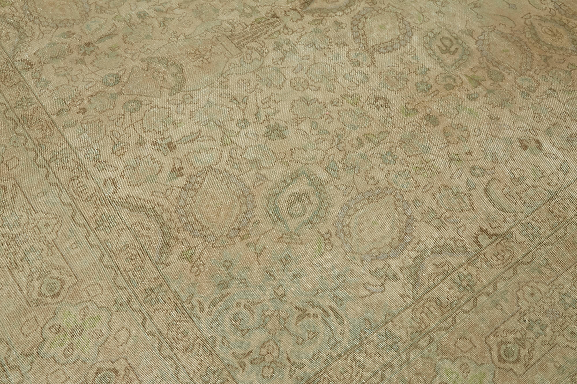 8 x 11 Beige Vintage Large Area Rug - 7336