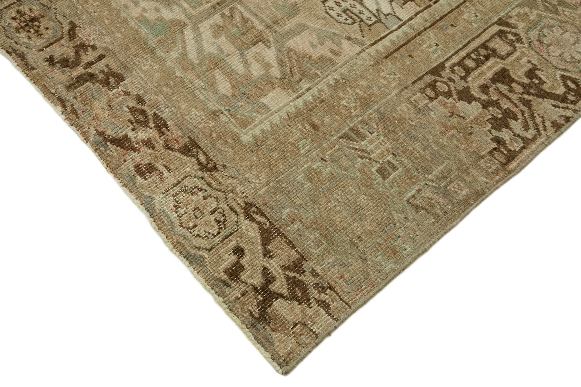 9 x 13 Beige Vintage Large Area Rug - 7337