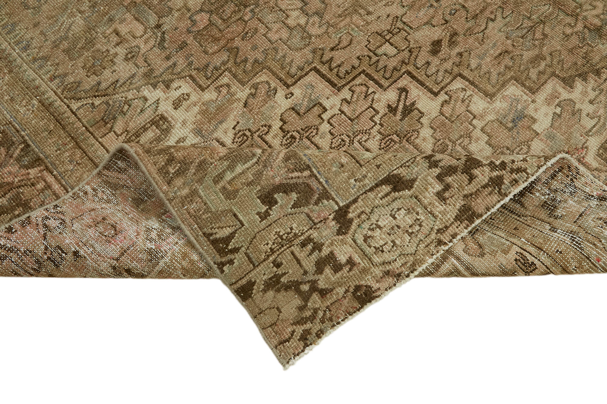 9 x 13 Beige Vintage Large Area Rug - 7337