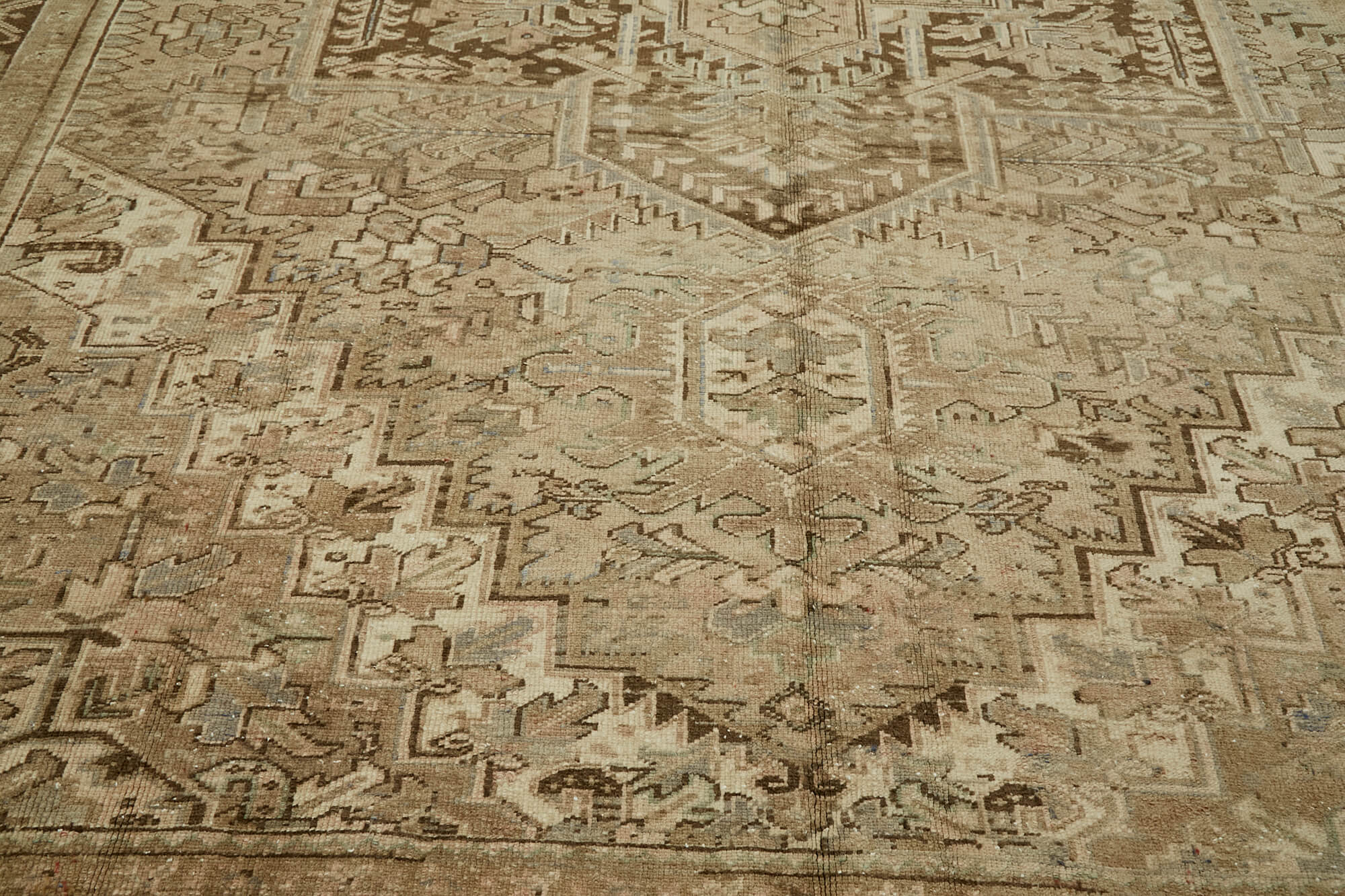 9 x 13 Beige Vintage Large Area Rug - 7337