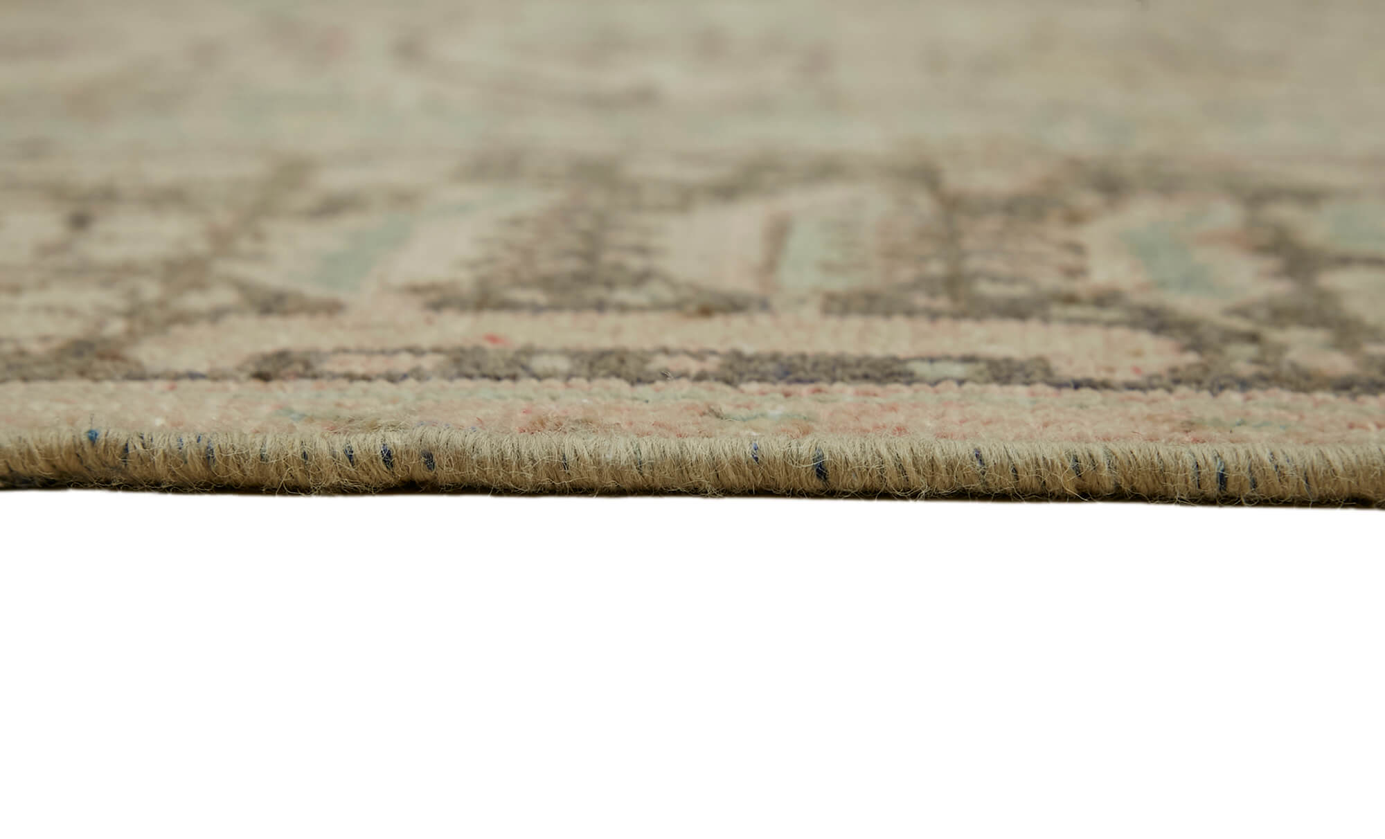 8 x 11 Beige Vintage Large Area Rug - 7338