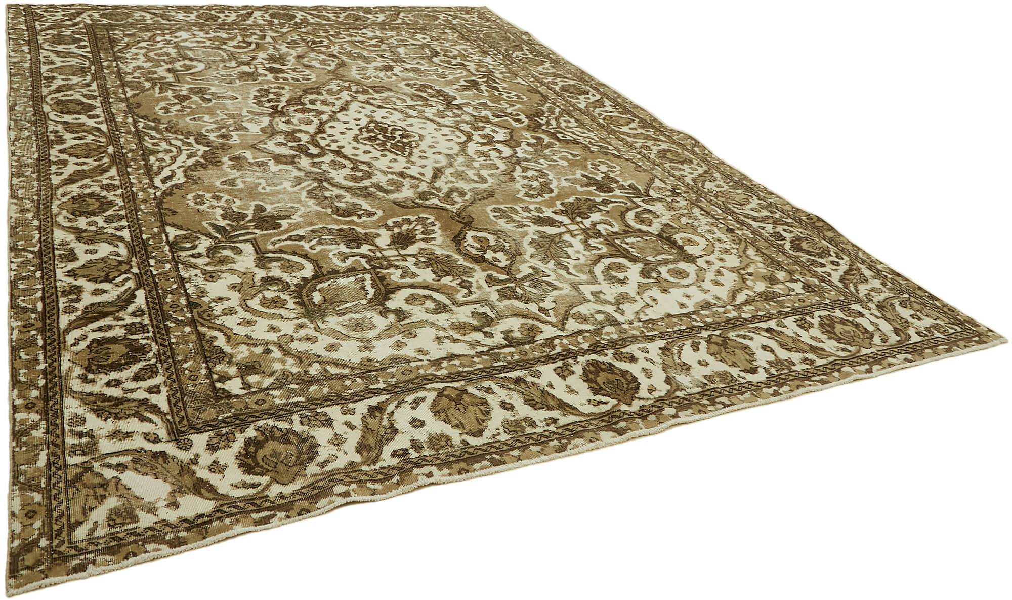 9 x 13 Beige Vintage Large Area Rug - 7339