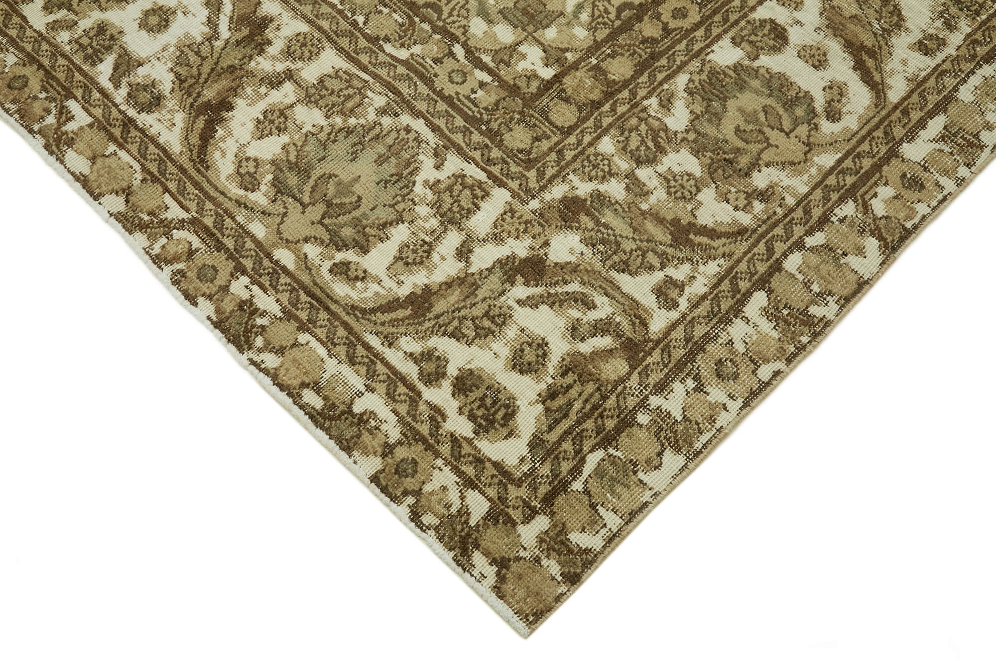 9 x 13 Beige Vintage Large Area Rug - 7339