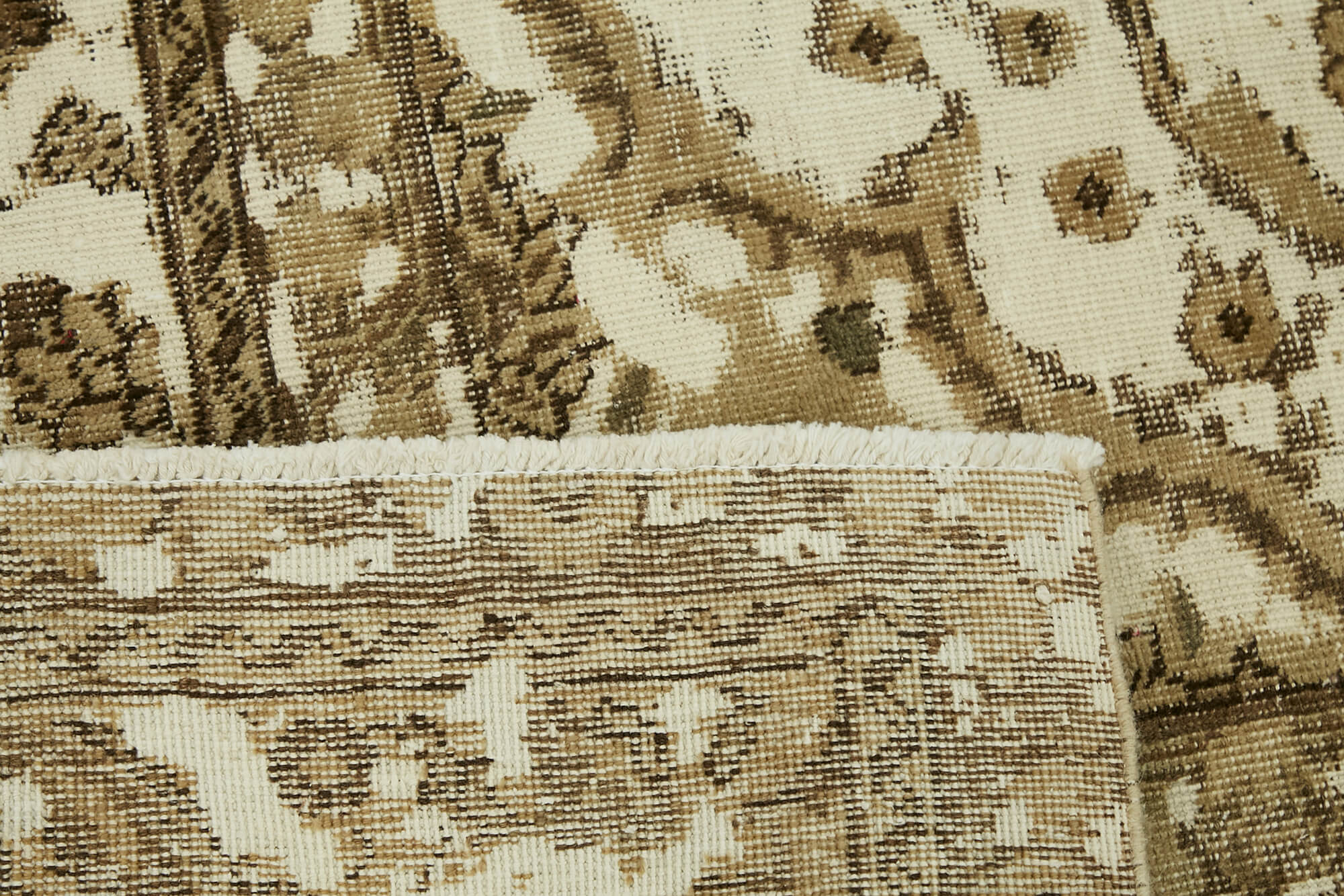 9 x 13 Beige Vintage Large Area Rug - 7339